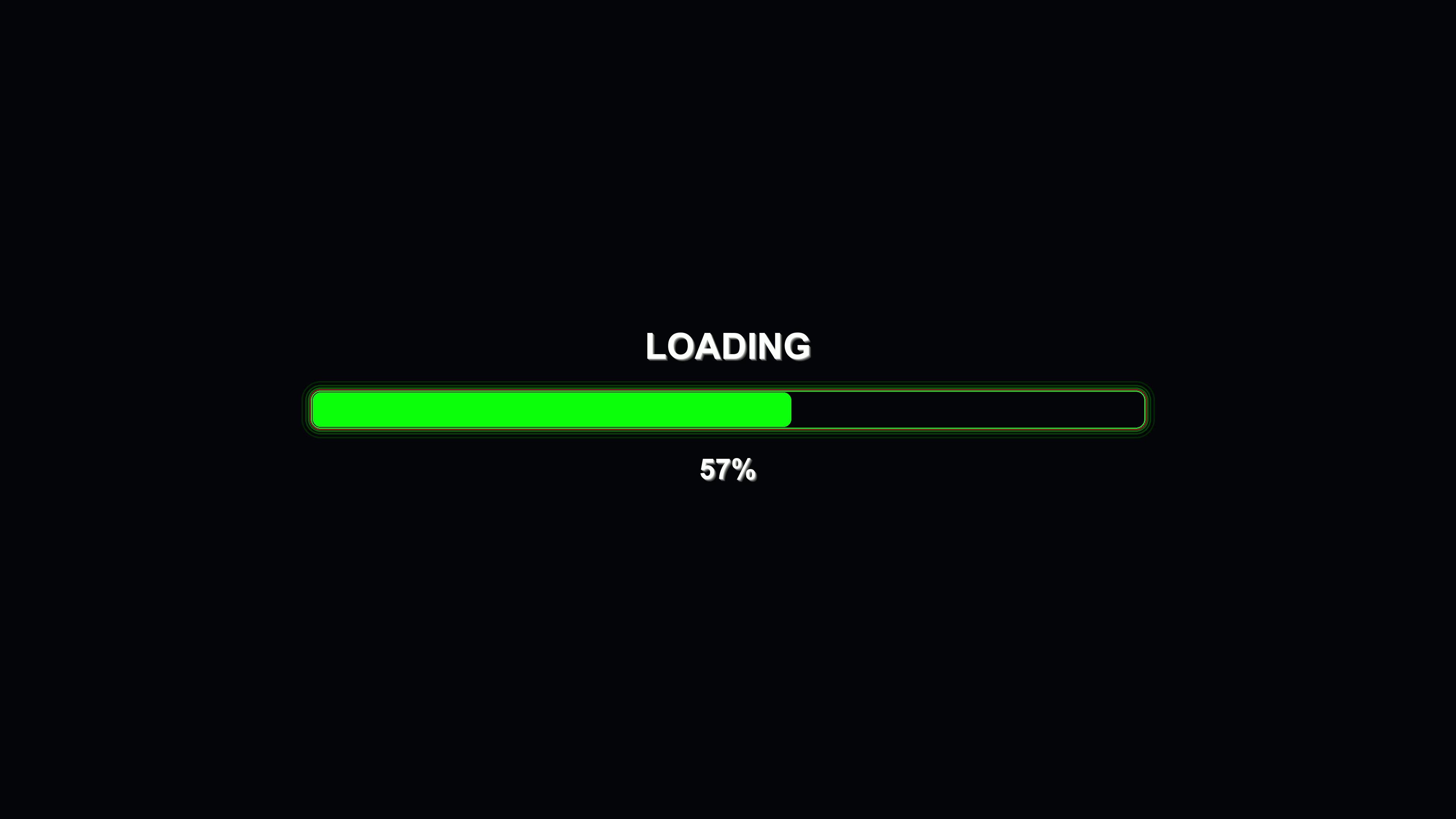 Modern progressbar animation shows loading process with vibrant colors on a dark background in a digital environment