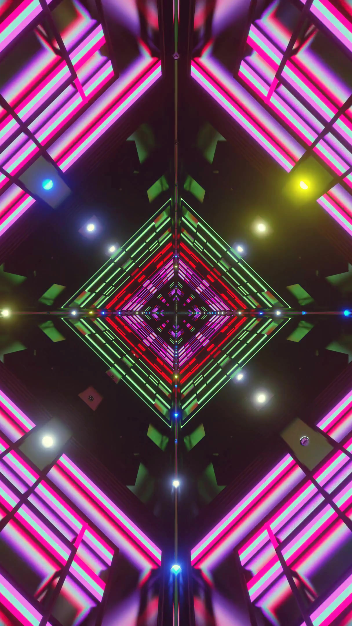 Colorful tunnel video loop creates a vibrant visual experience with seamless motion