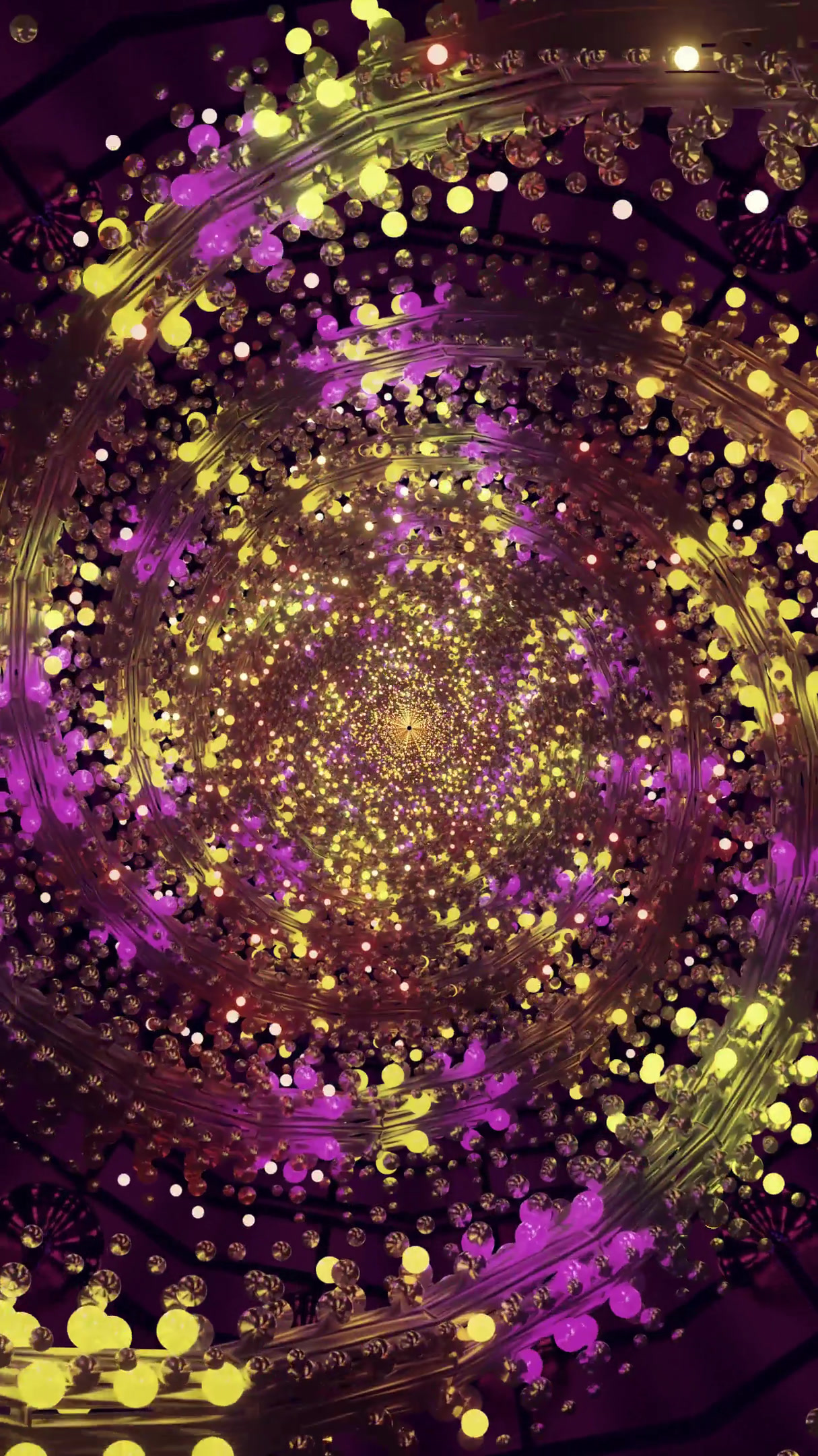 Tunnel video vj loop screensaver with colorful lights and seamless motion creates a mesmerizing visual experience for any setting