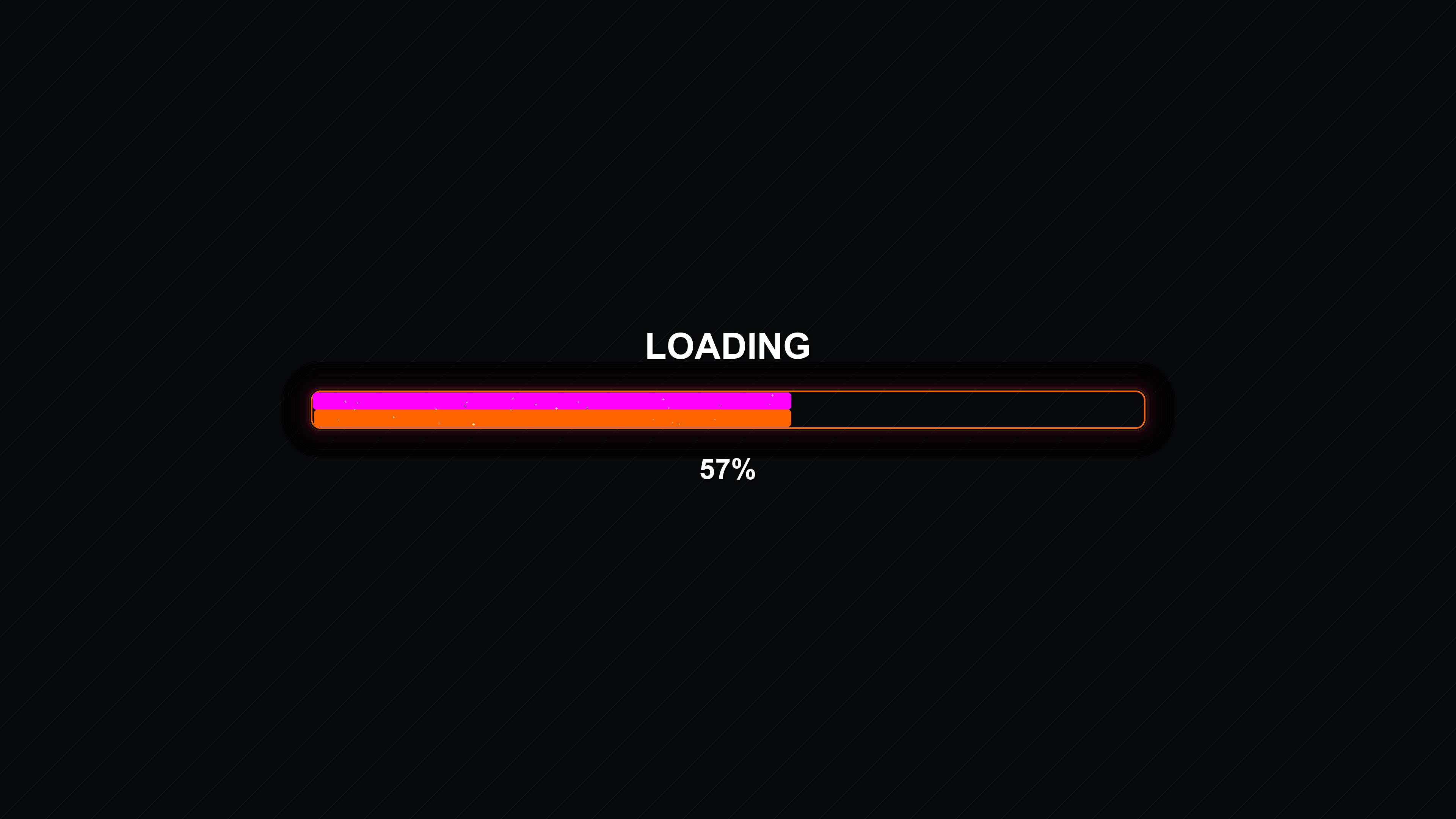 Modern style progress bar animation shows loading status with bright colors and clean design for visual waiting periods