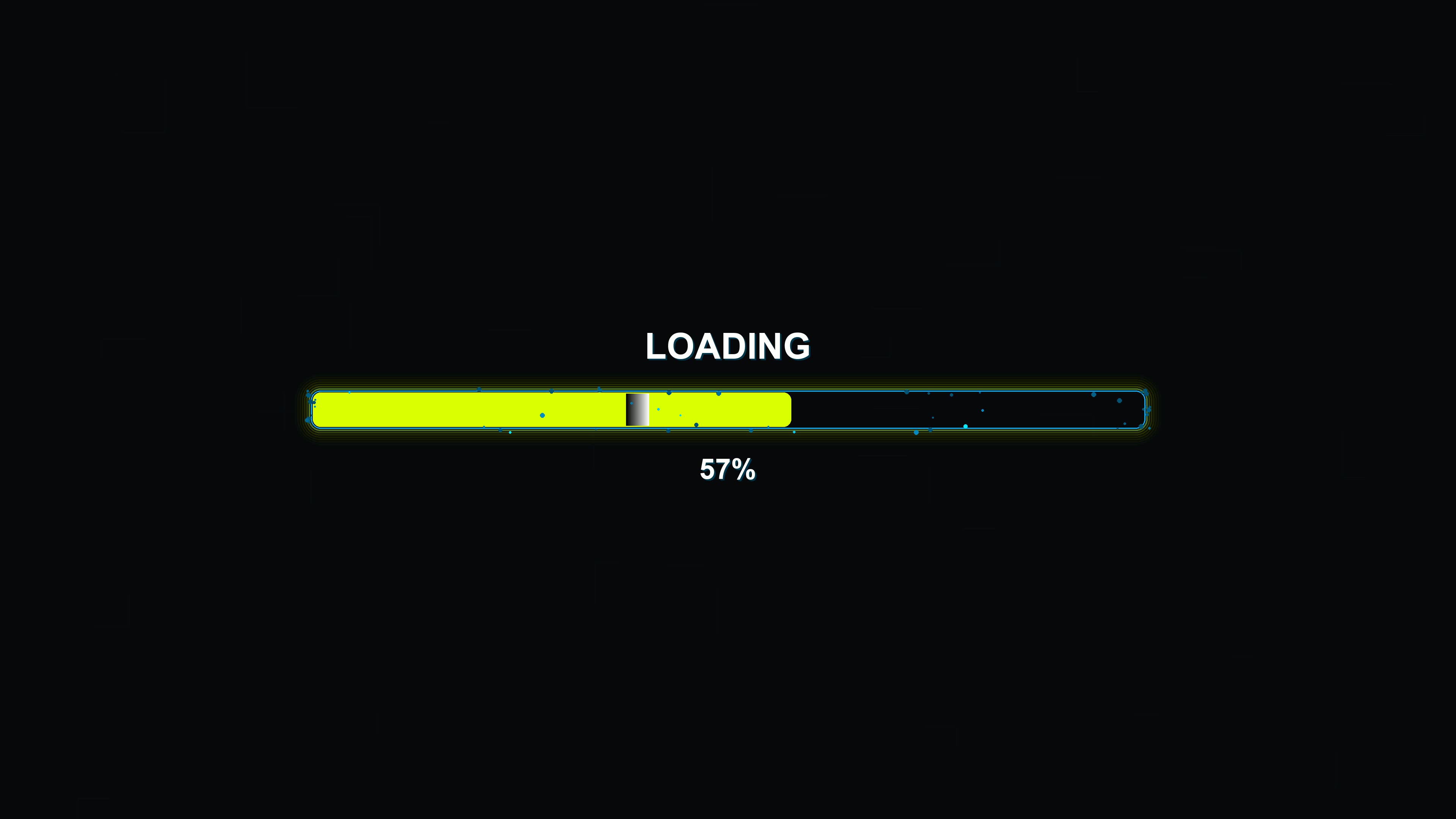 Modern loading animation shows a progress bar filling up with a bright color against a dark background during waiting periods