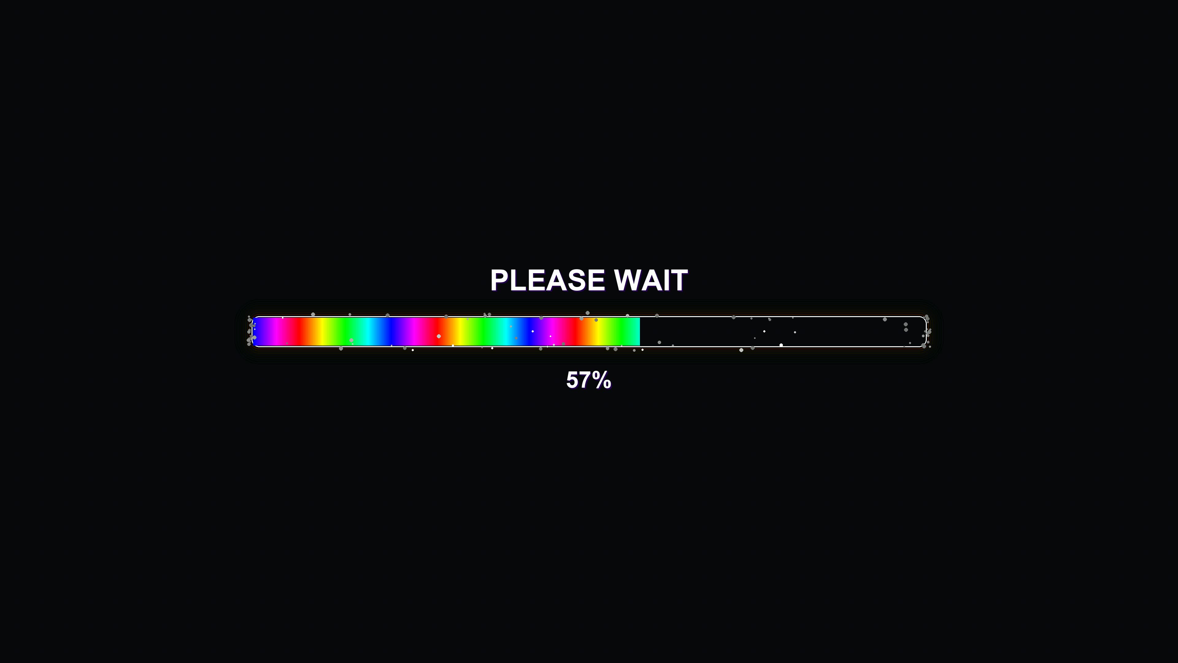 Modern style progress bar animation showing waiting status with colorful design and 100 percent completion