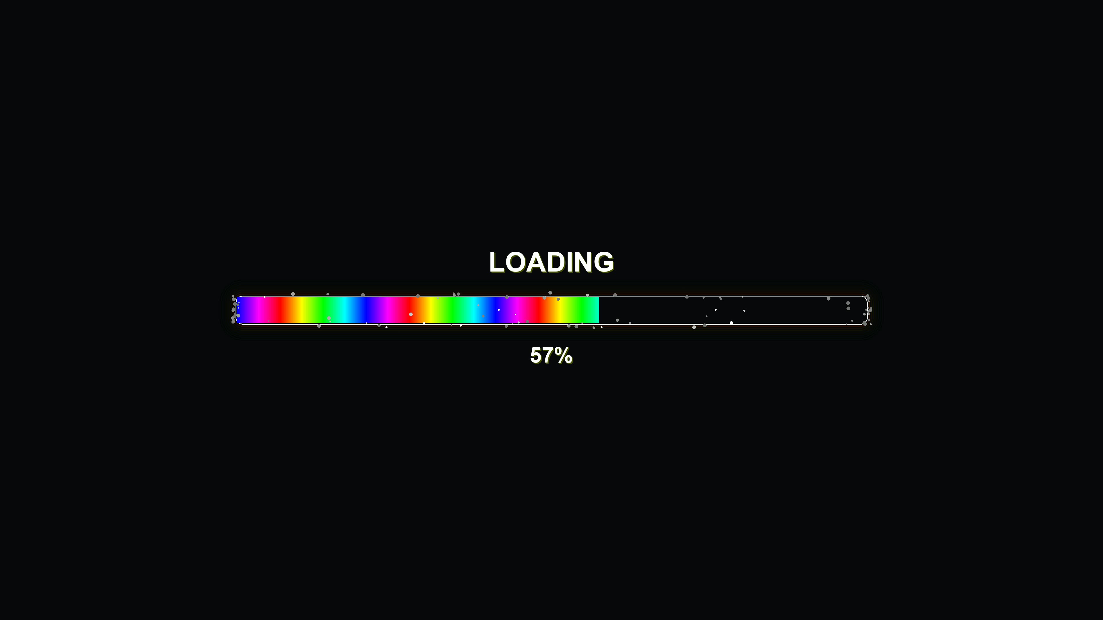Modern style progress bar animation displays colorful loading sequence for waiting periods or system processing in digital format