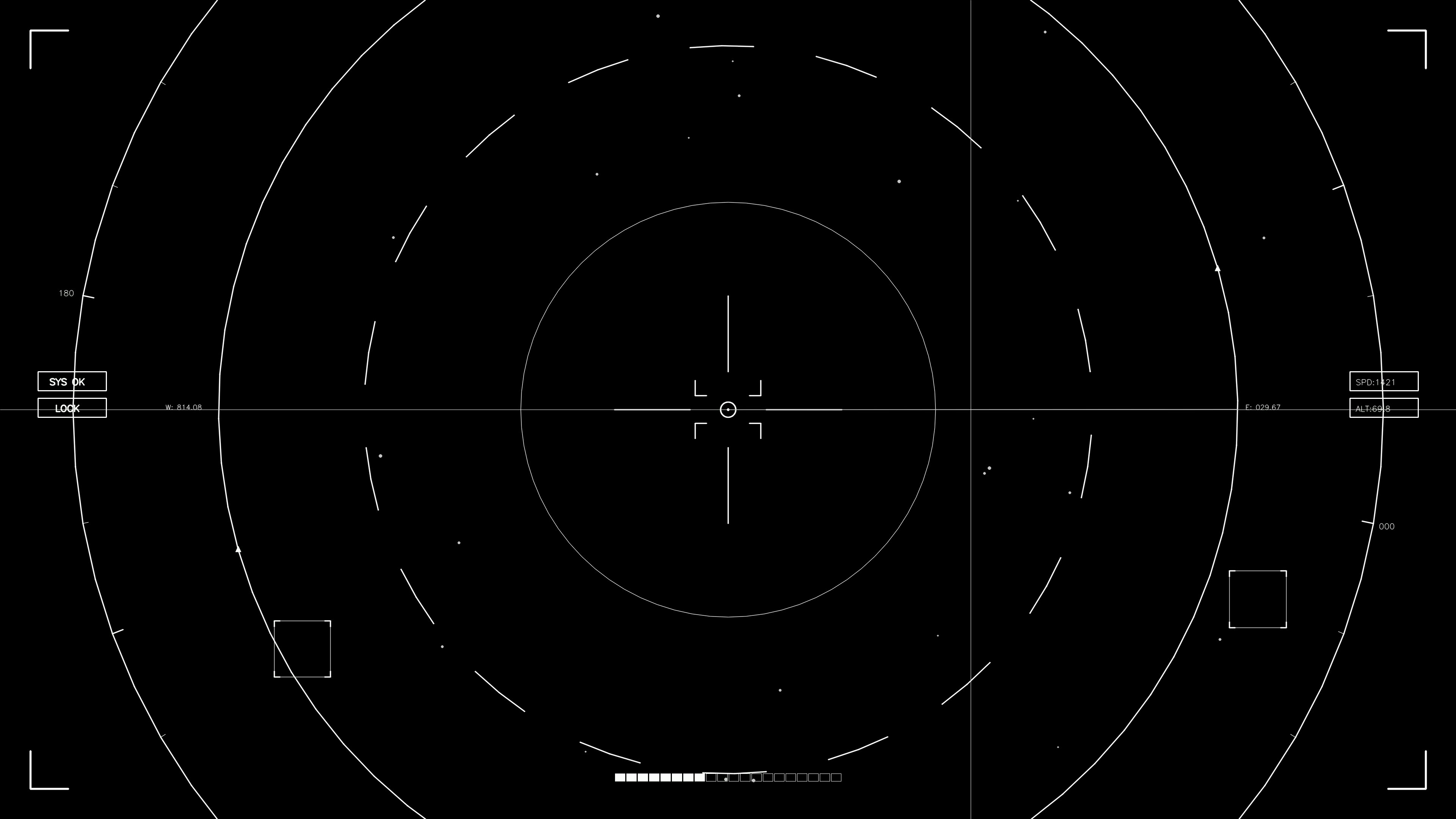 Animation displays a hud interface used by web designers and video editors for sci-fi projects