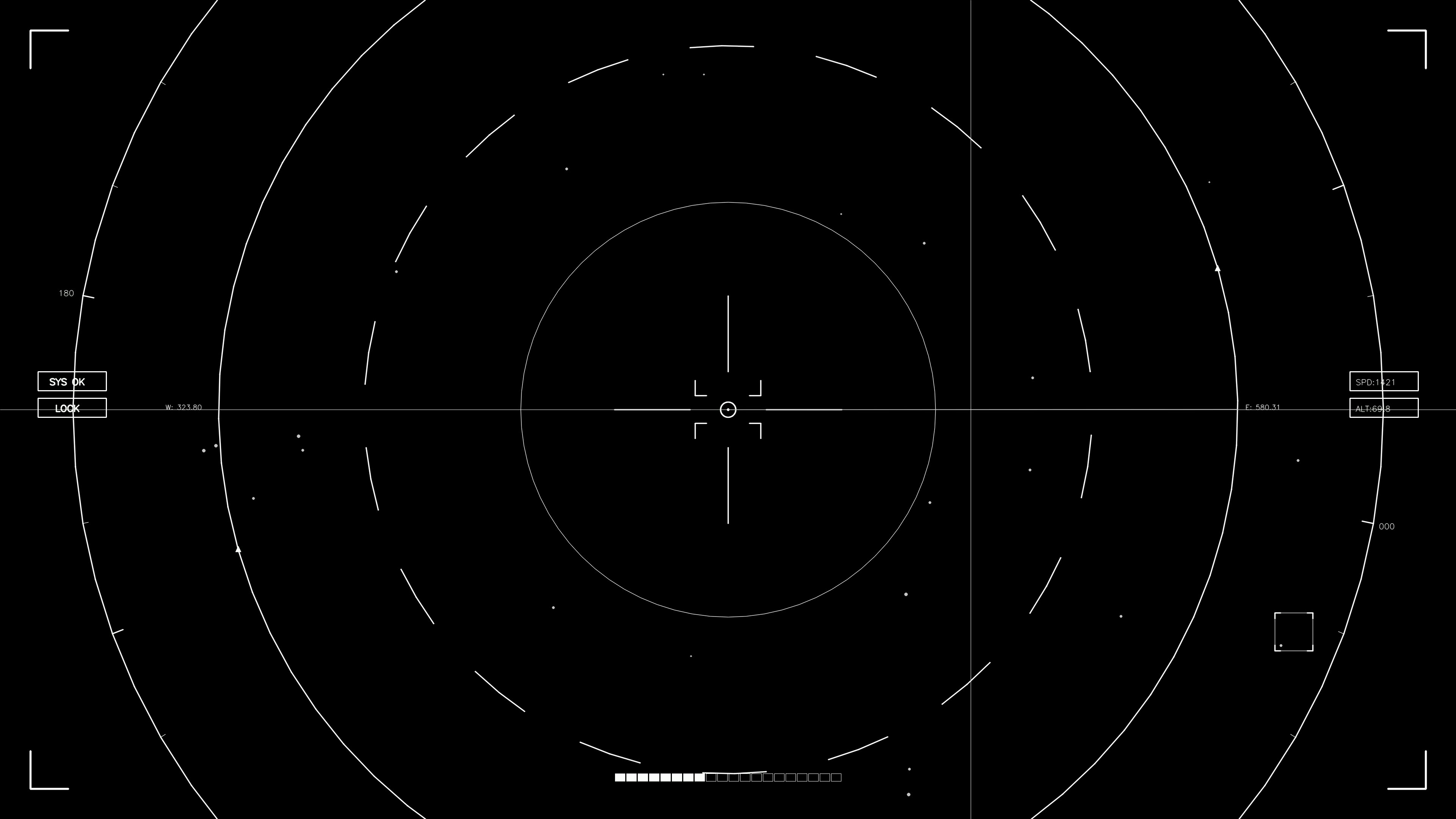 Animation of hud elements designed for web designers and sci-fi video editing in a digital environment