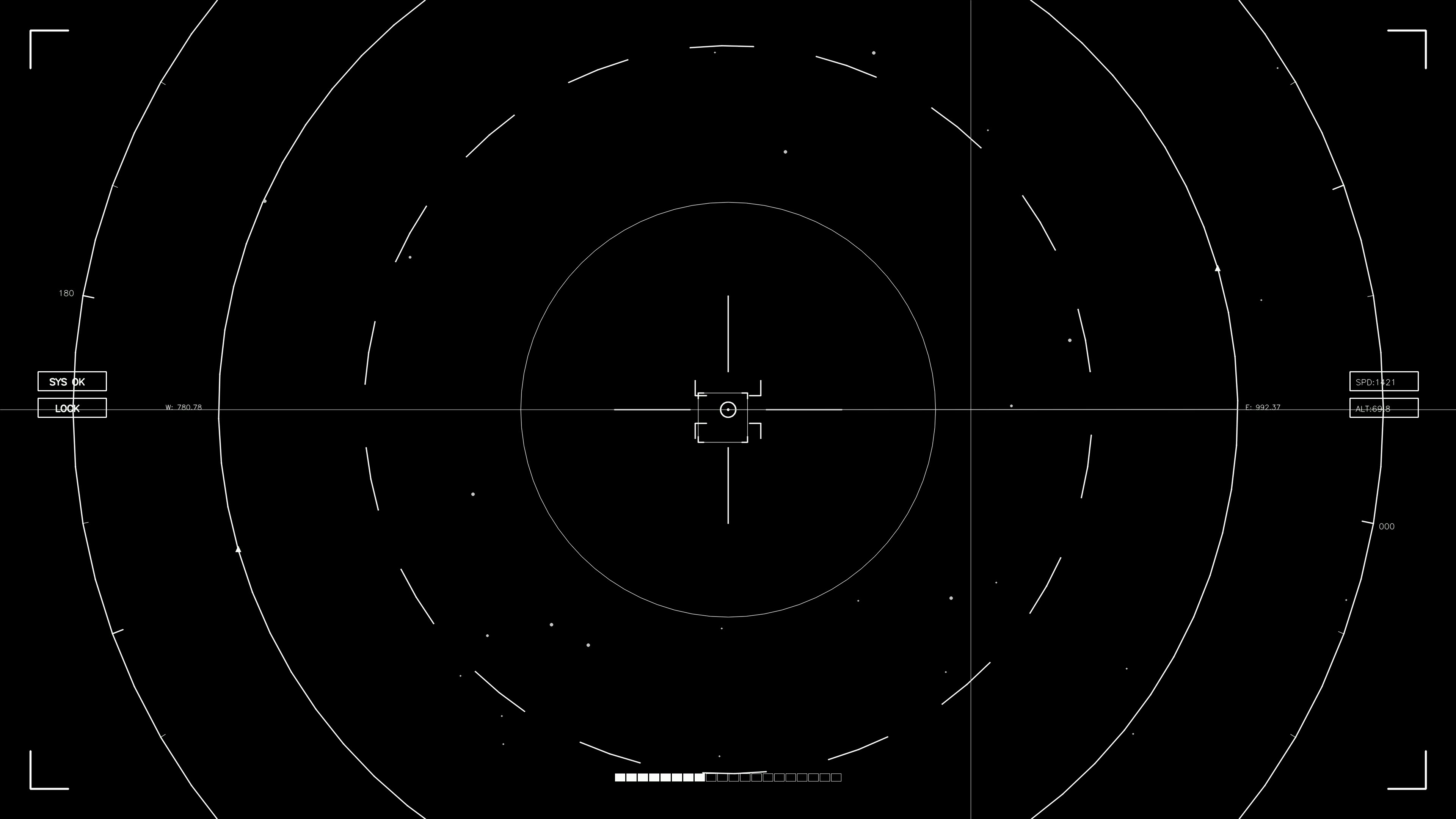 Displaying hud elements animation designed for web design and sci-fi video editing use with focus on technical details