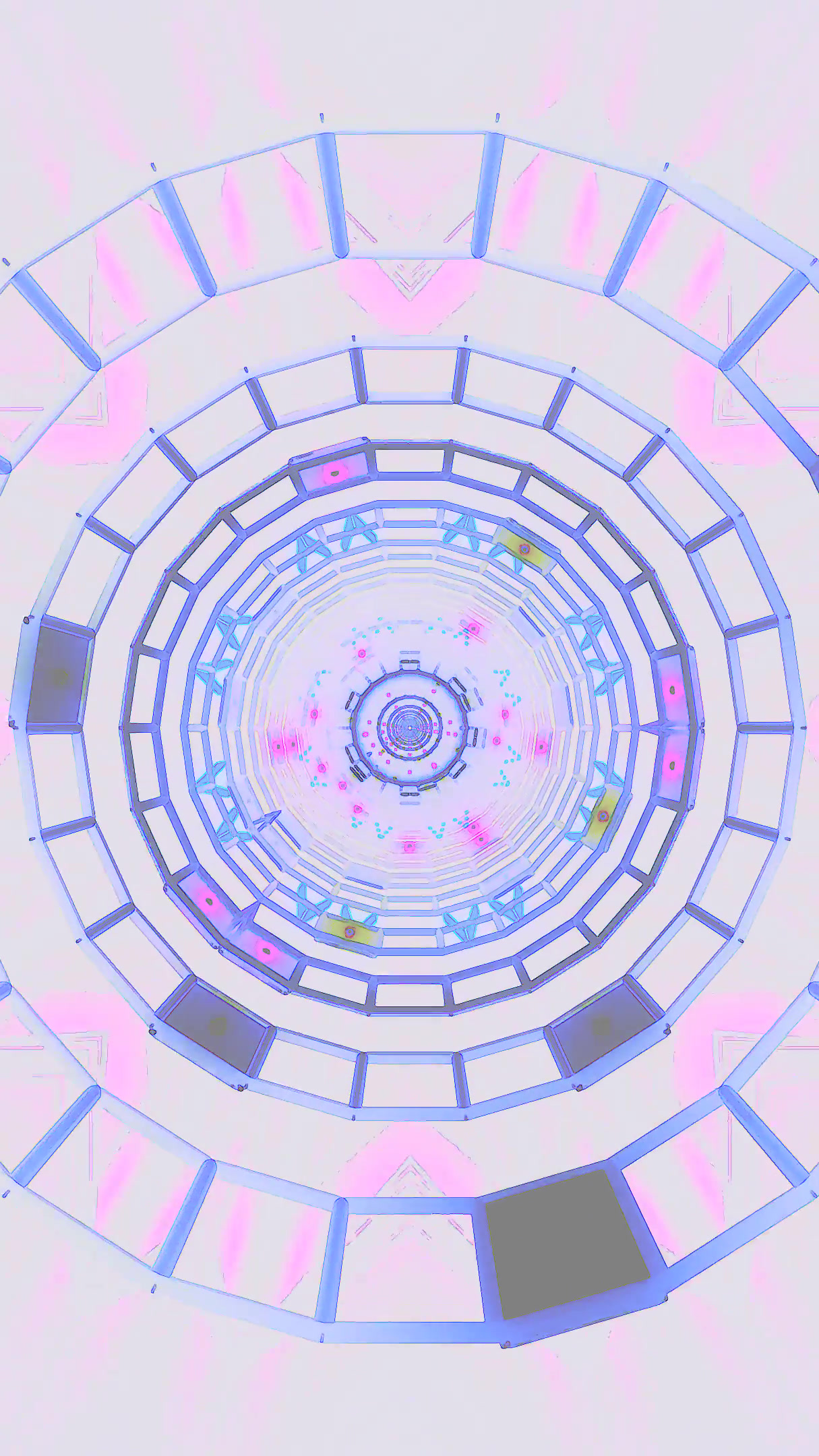 Tunnel video vj loop screensaver creates a mesmerizing light disp