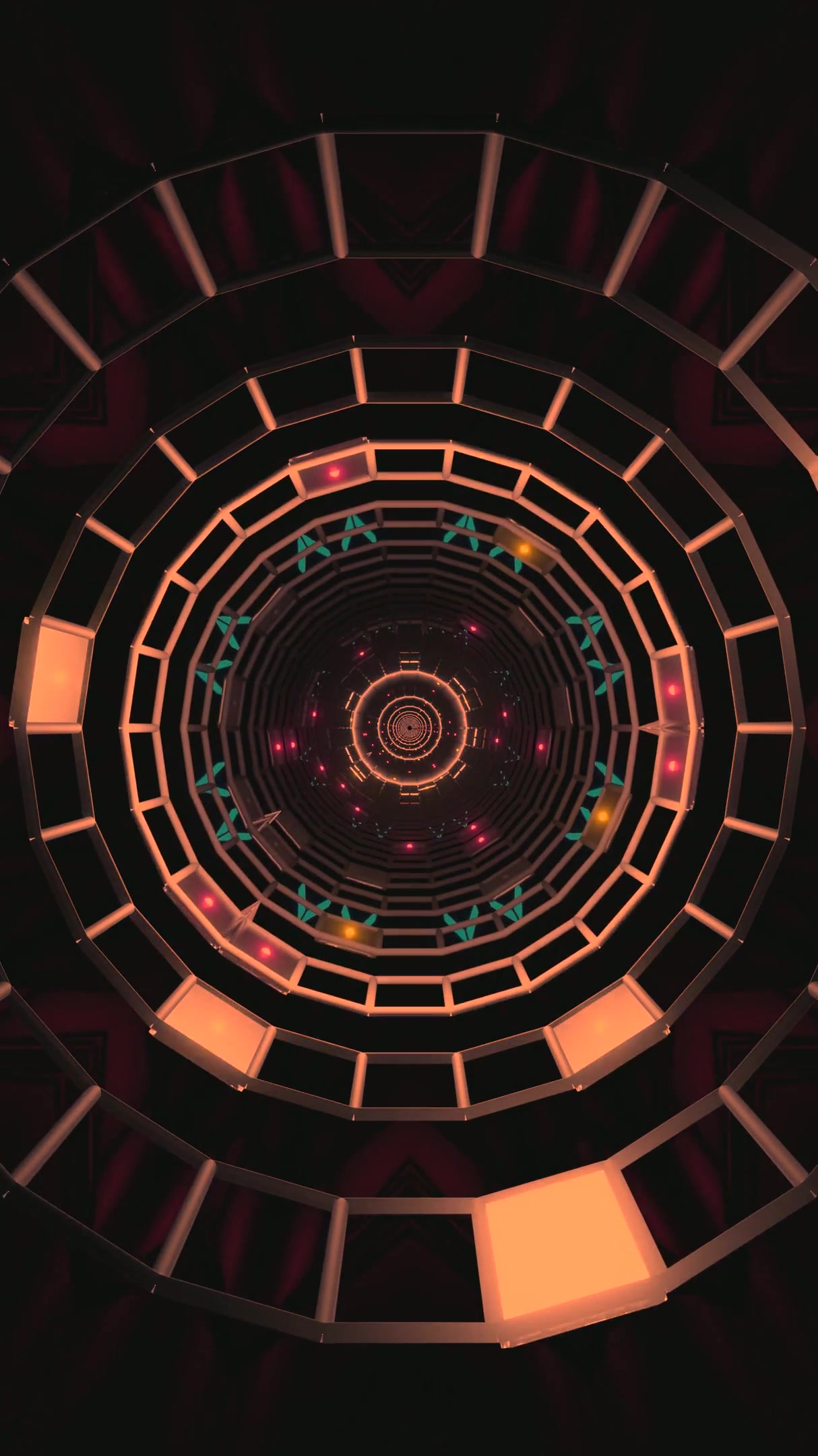 Colorful tunnel video VJ loop screensaver creates a vibrant visual experience with seamless motion and geometric patterns