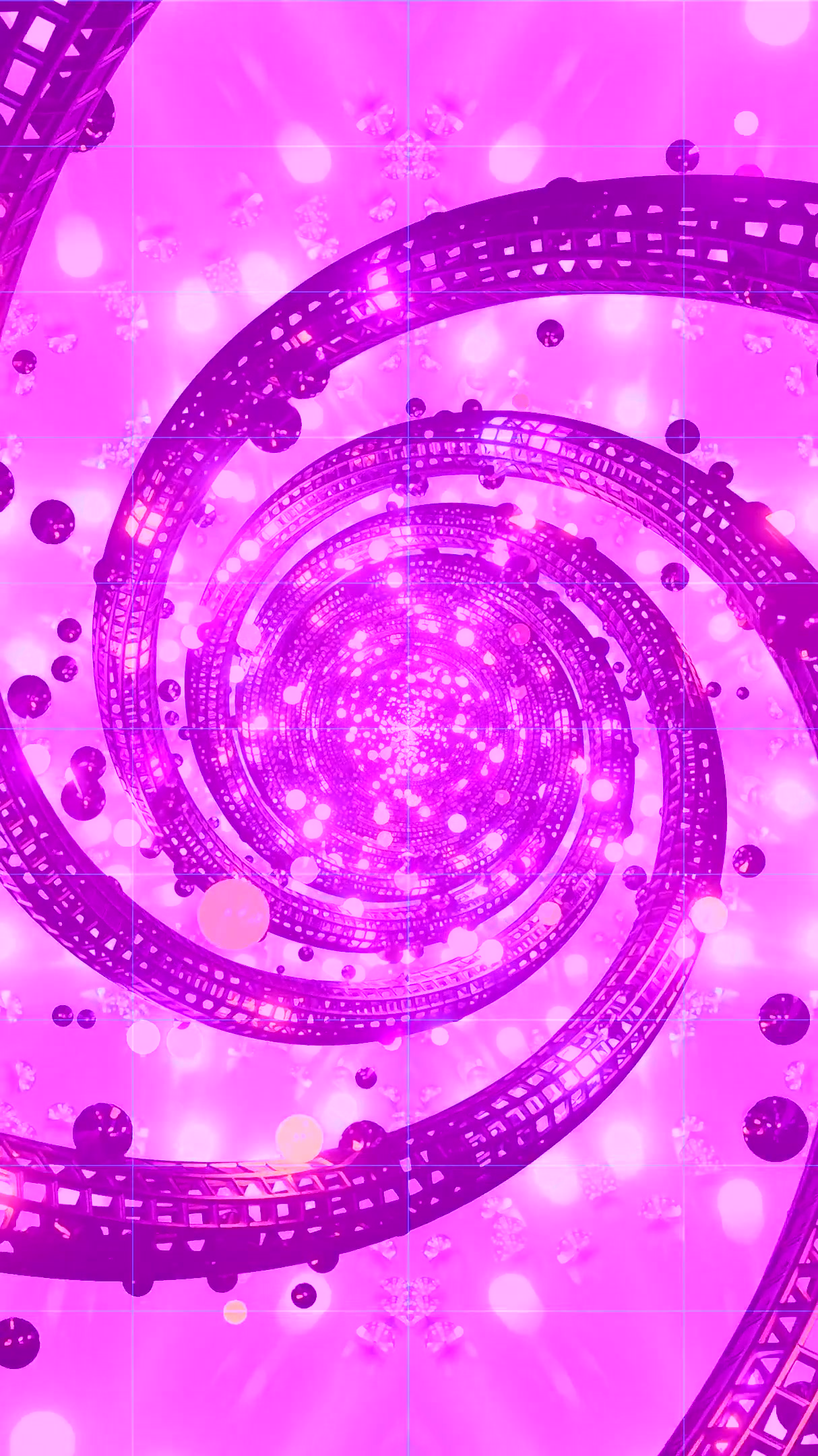 Vivid pink tunnel video loop creates seamless and mesmerizing mot