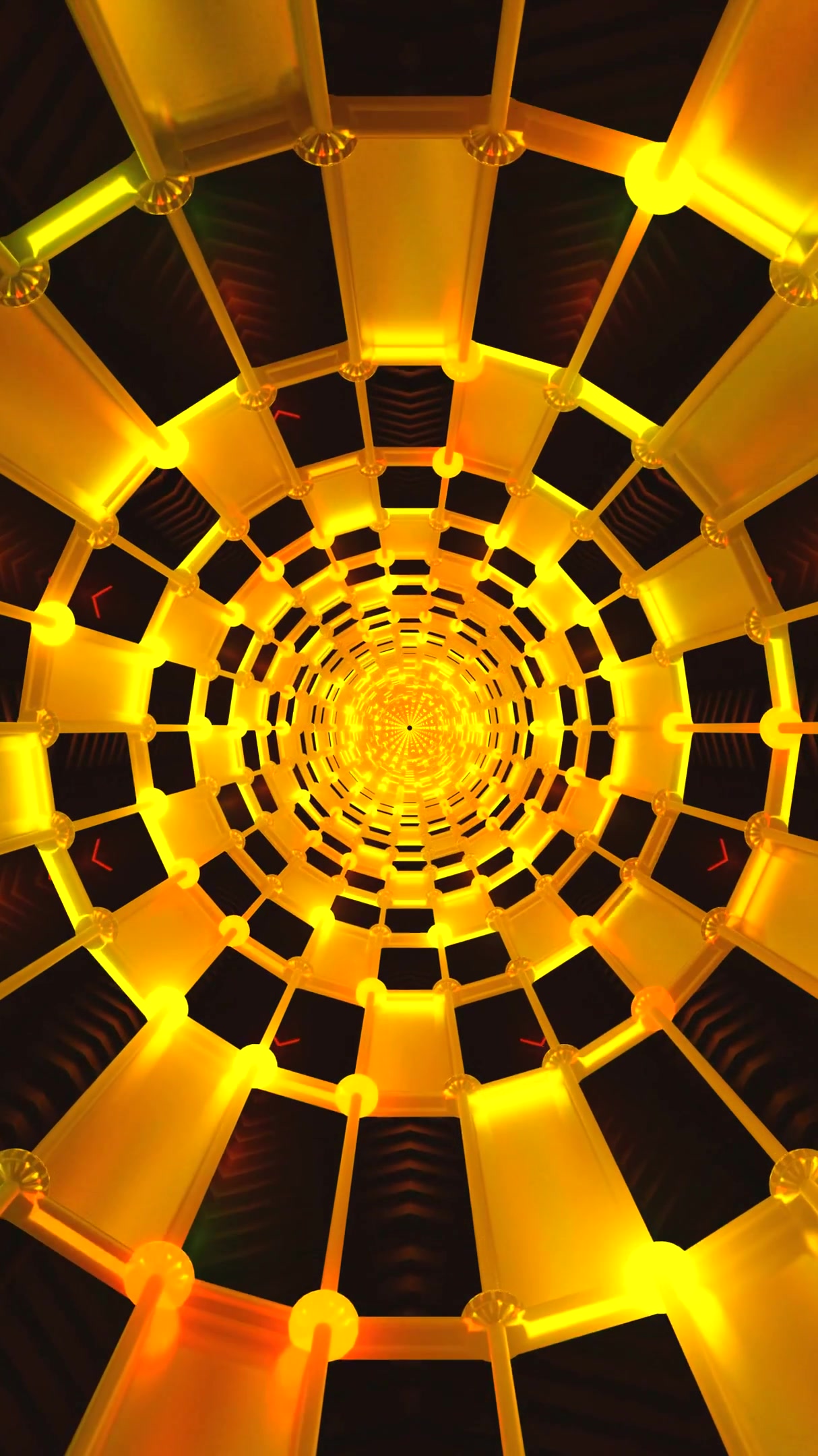 Colorful tunnel video loop with seamless motion creating a vibran