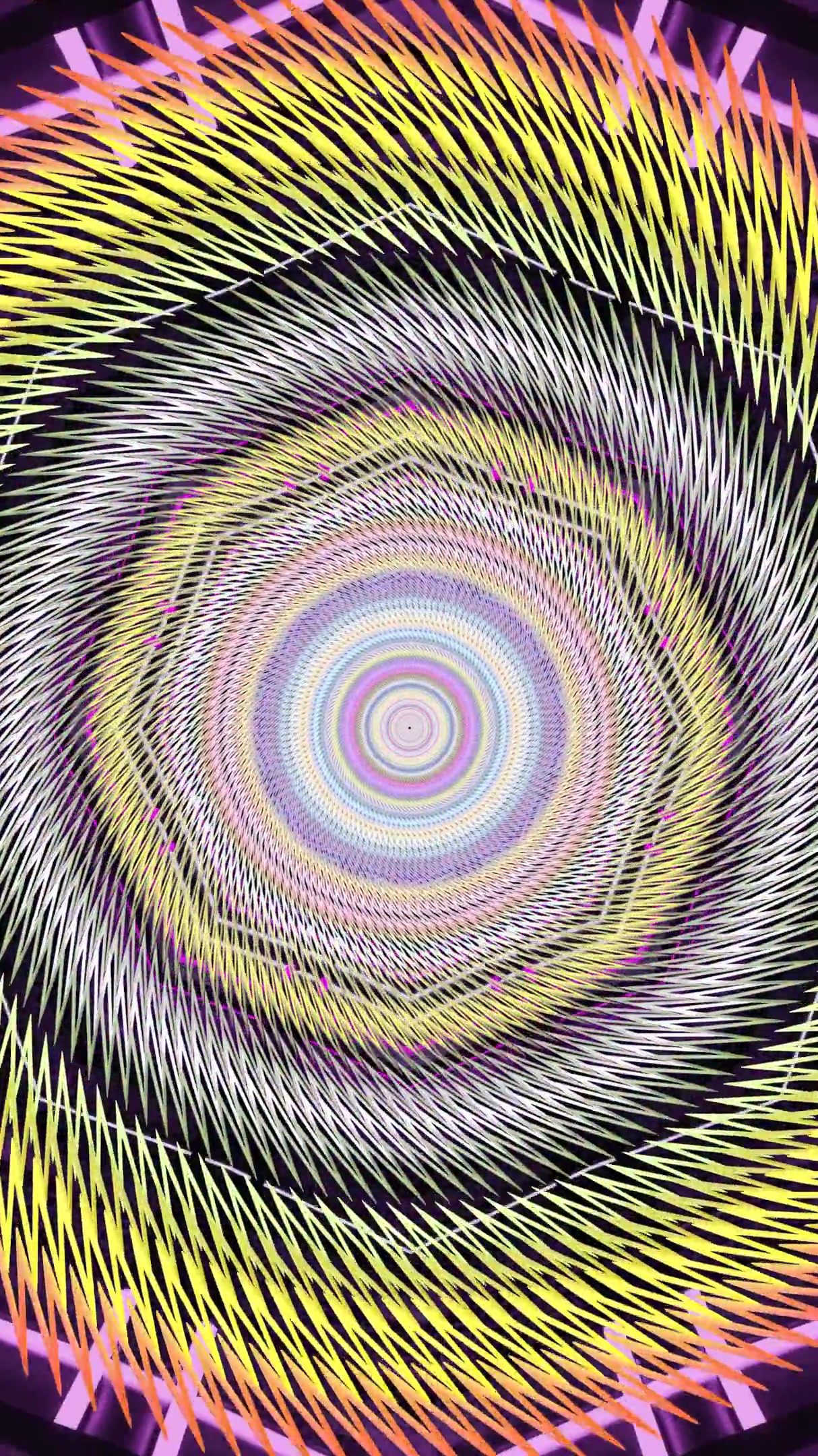 Vibrant tunnel video loop with dynamic patterns and colors for immersive screensaver experience