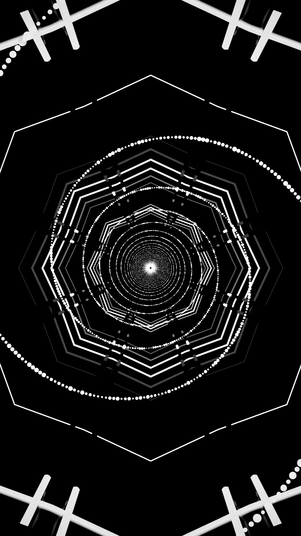 Tunnel video vj loop screensaver featuring dynamic patterns and s