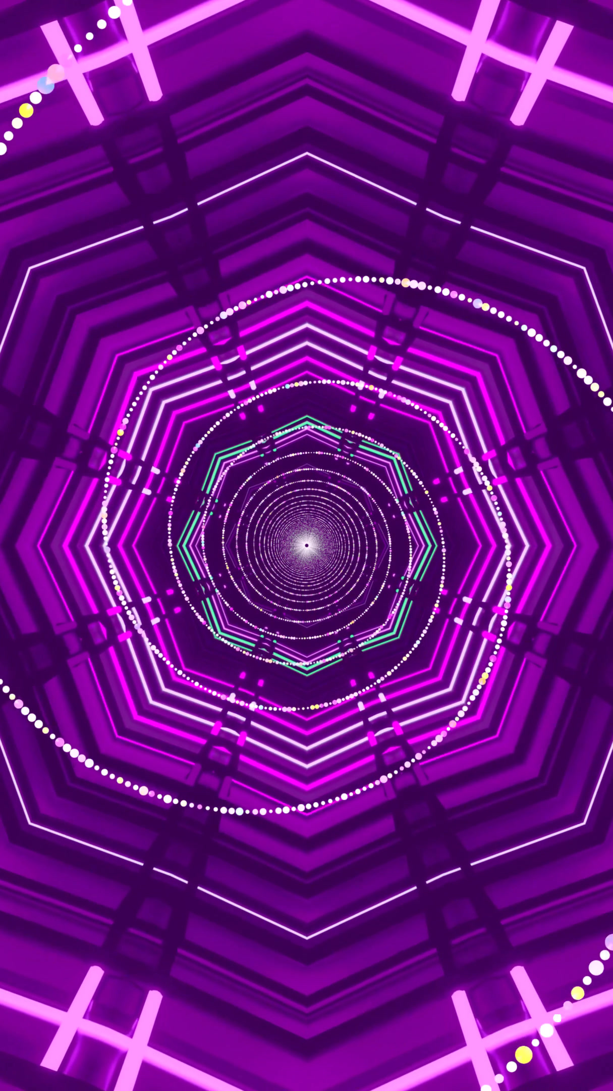 Colorful tunnel video loop creates immersive visual experience fo