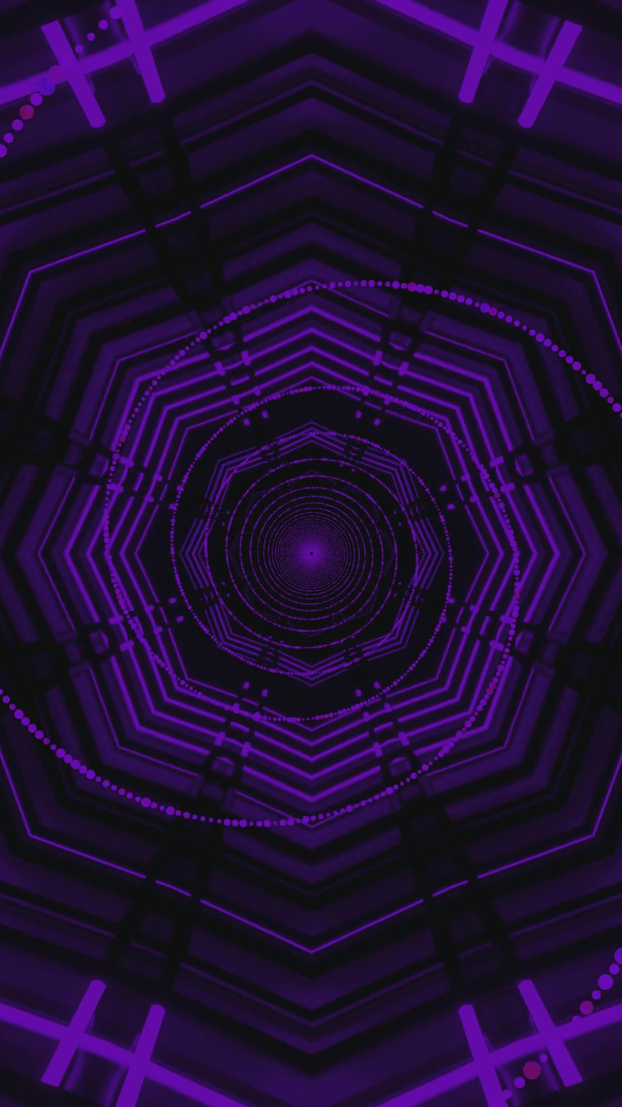 Colorful tunnel video loop creates immersive visual experience wi