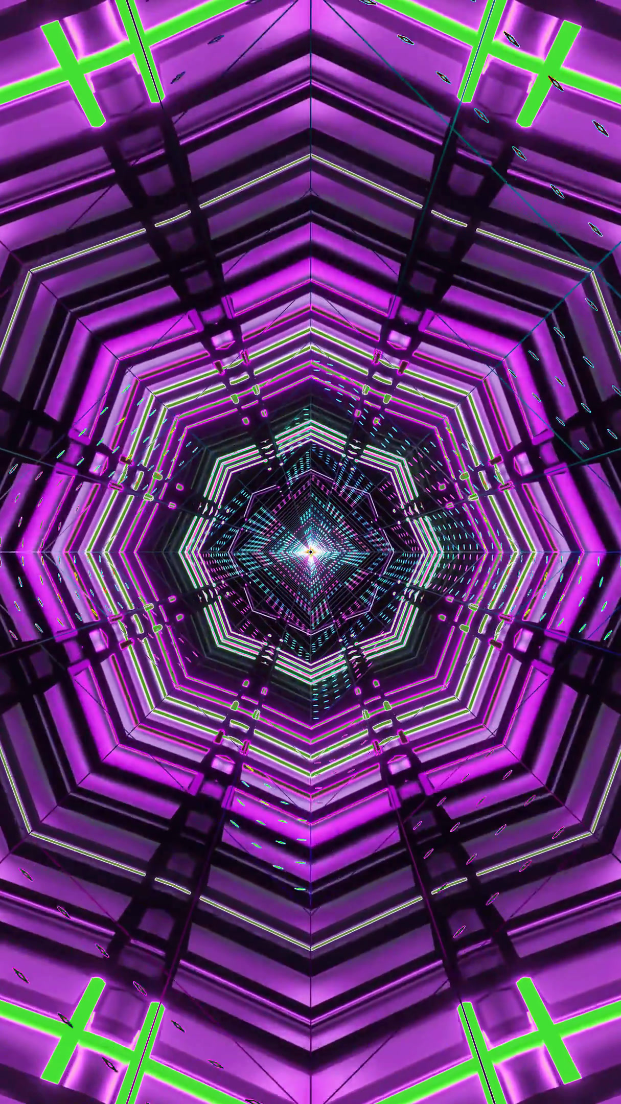Tunnel video loop creates mesmerizing visual experience with neon