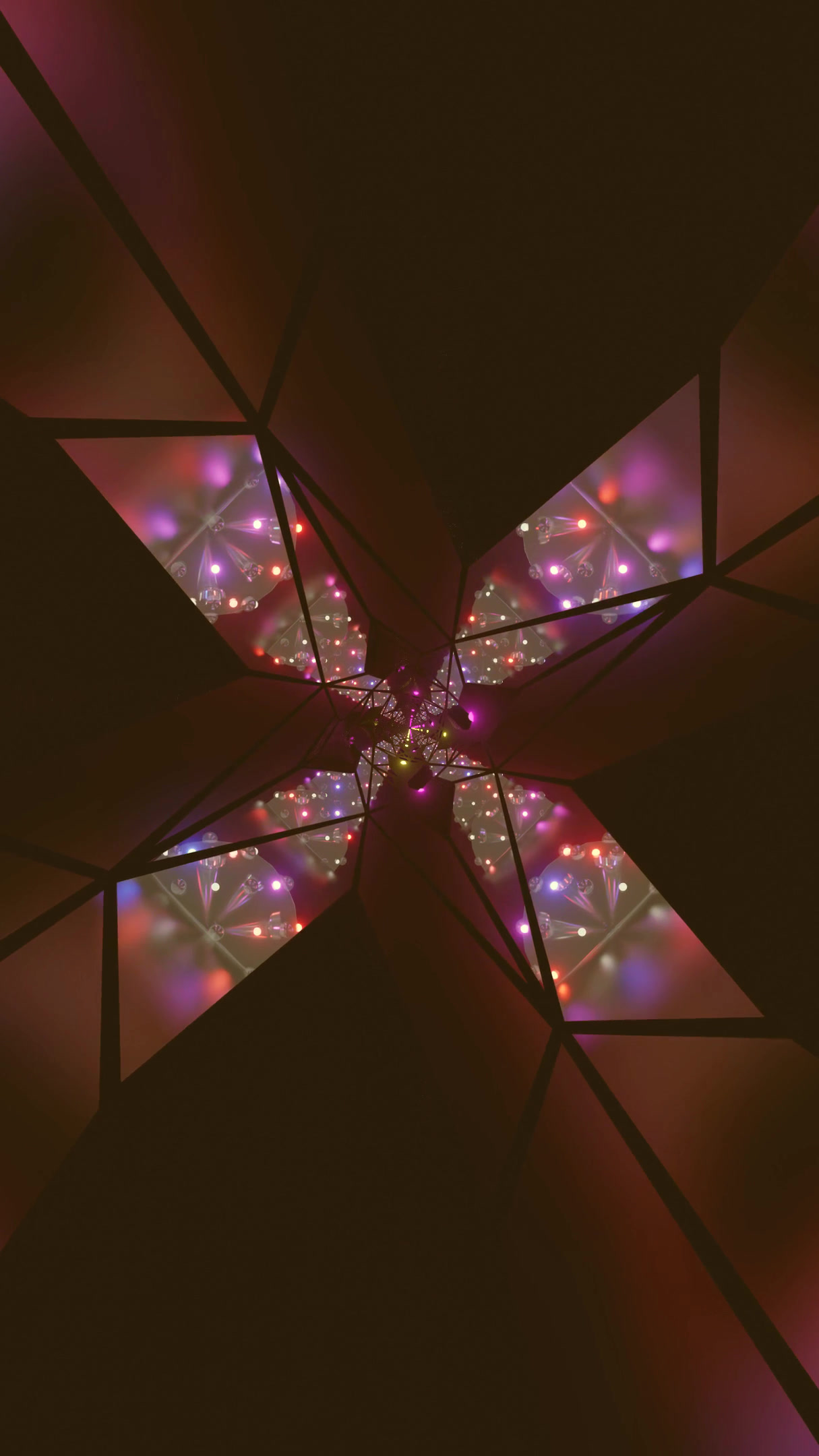 Colorful tunnel video loop creates a mesmerizing experience with