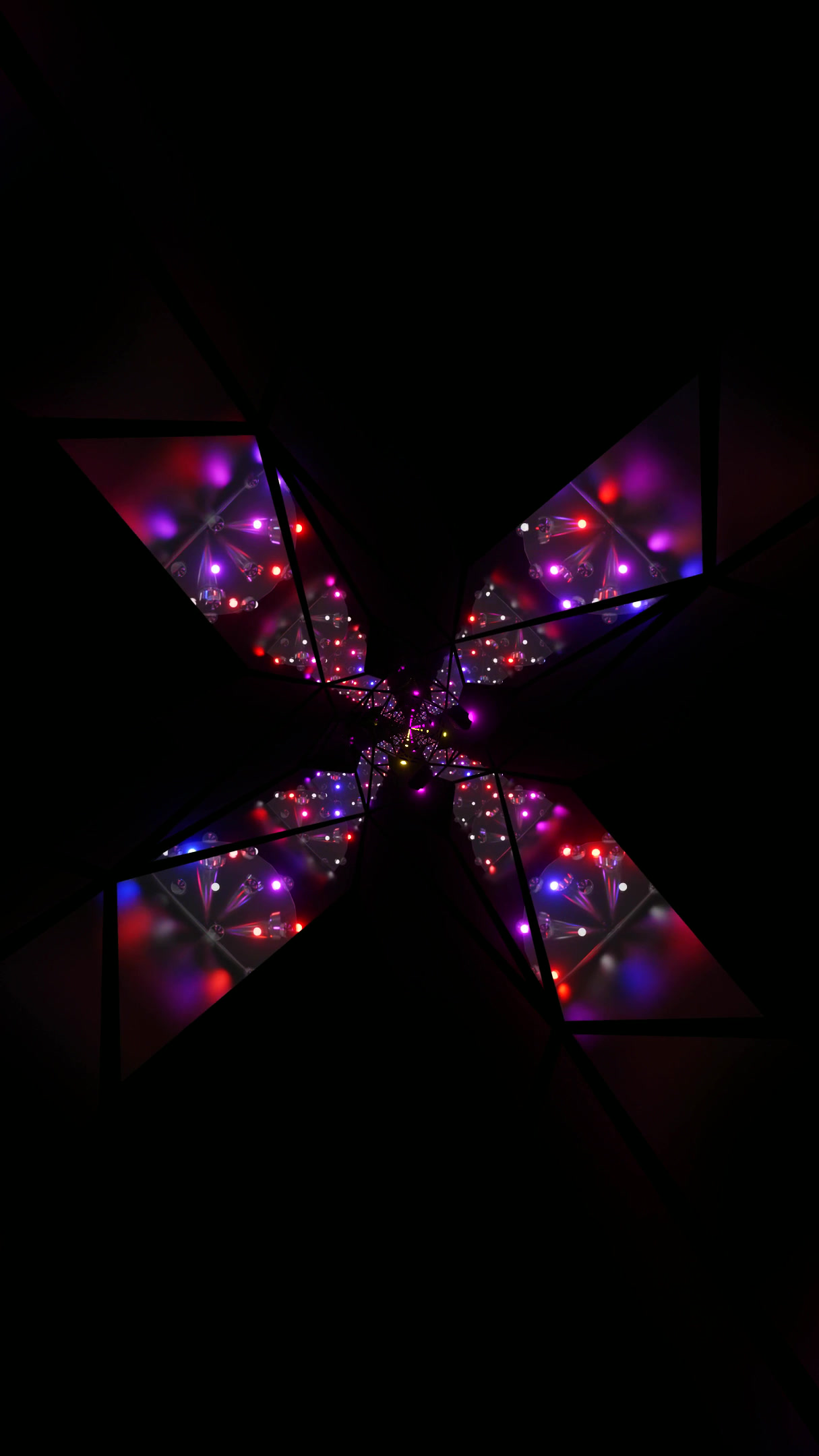 Colorful tunnel video loop with vibrant lights and seamless movem