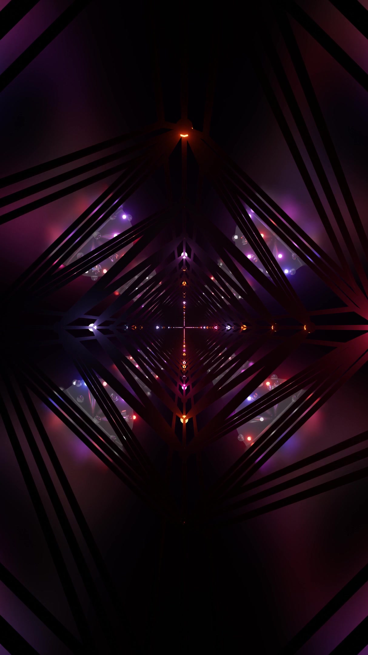 Vibrant tunnel video loop with colorful lights creating an immersive visual experience