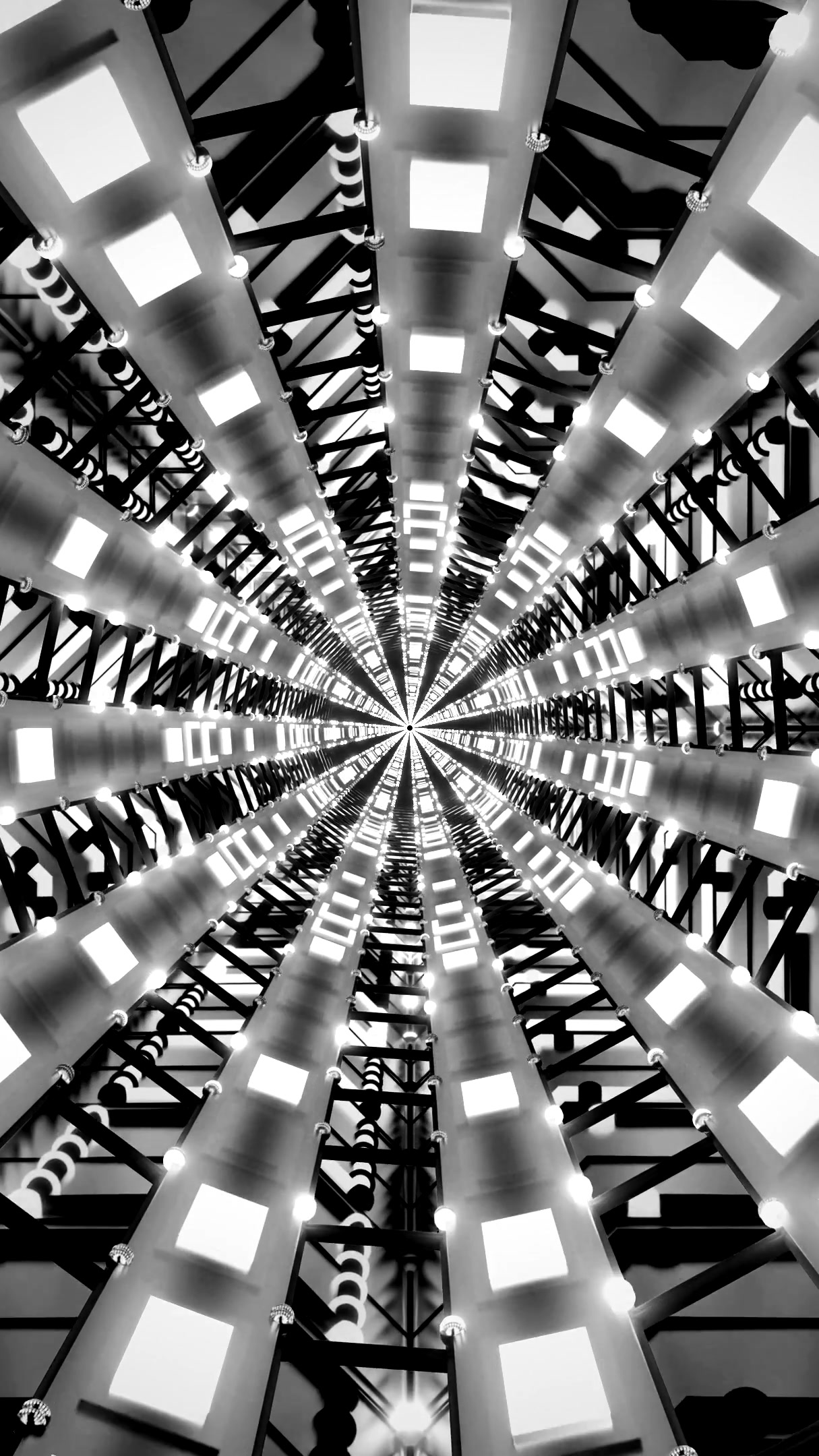 Dynamic tunnel video loop creates a mesmerizing visual experience with seamless transitions of light and patterns