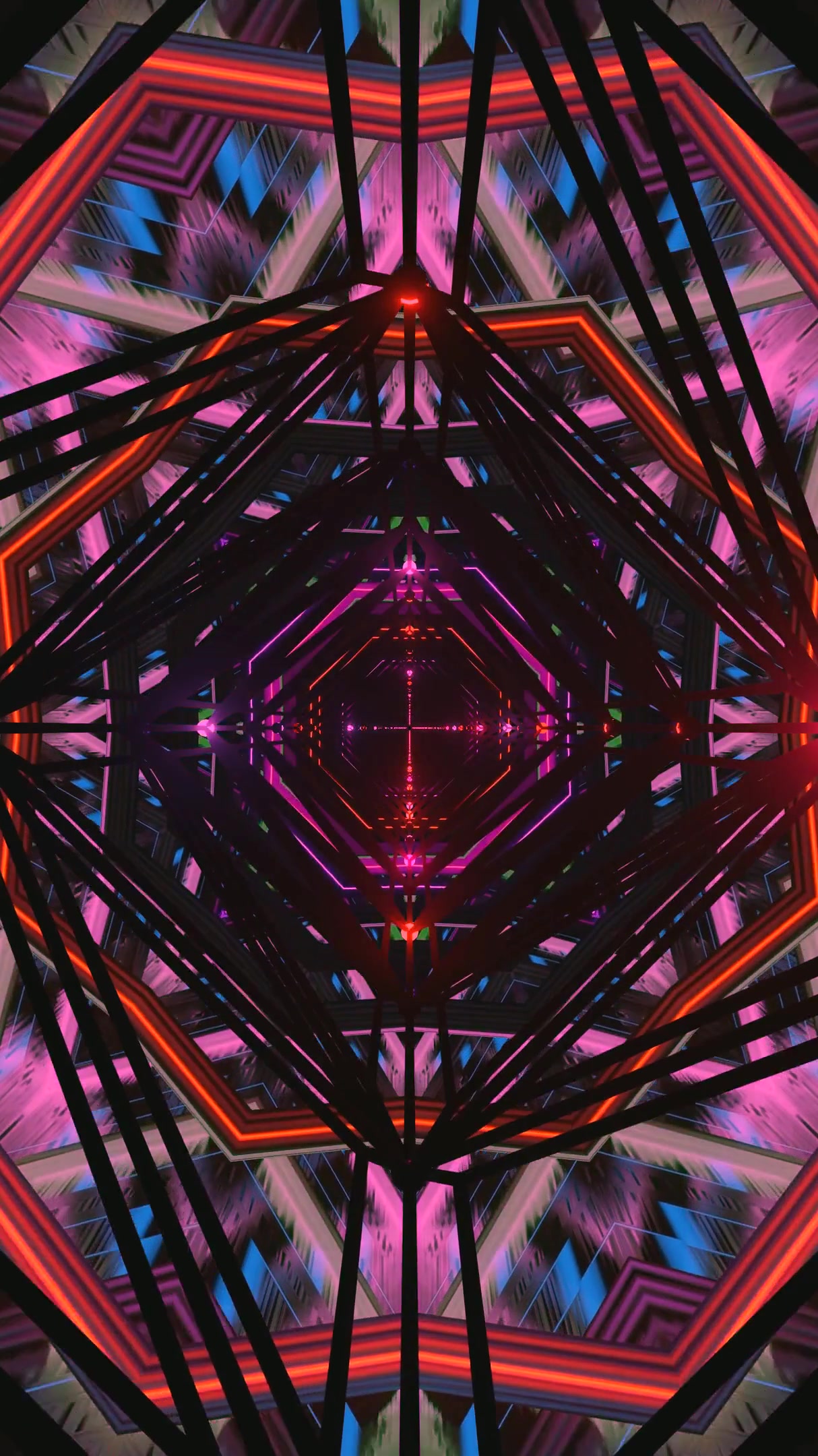 Colorful tunnel video loop creating a seamless visual experience for screensavers and displays