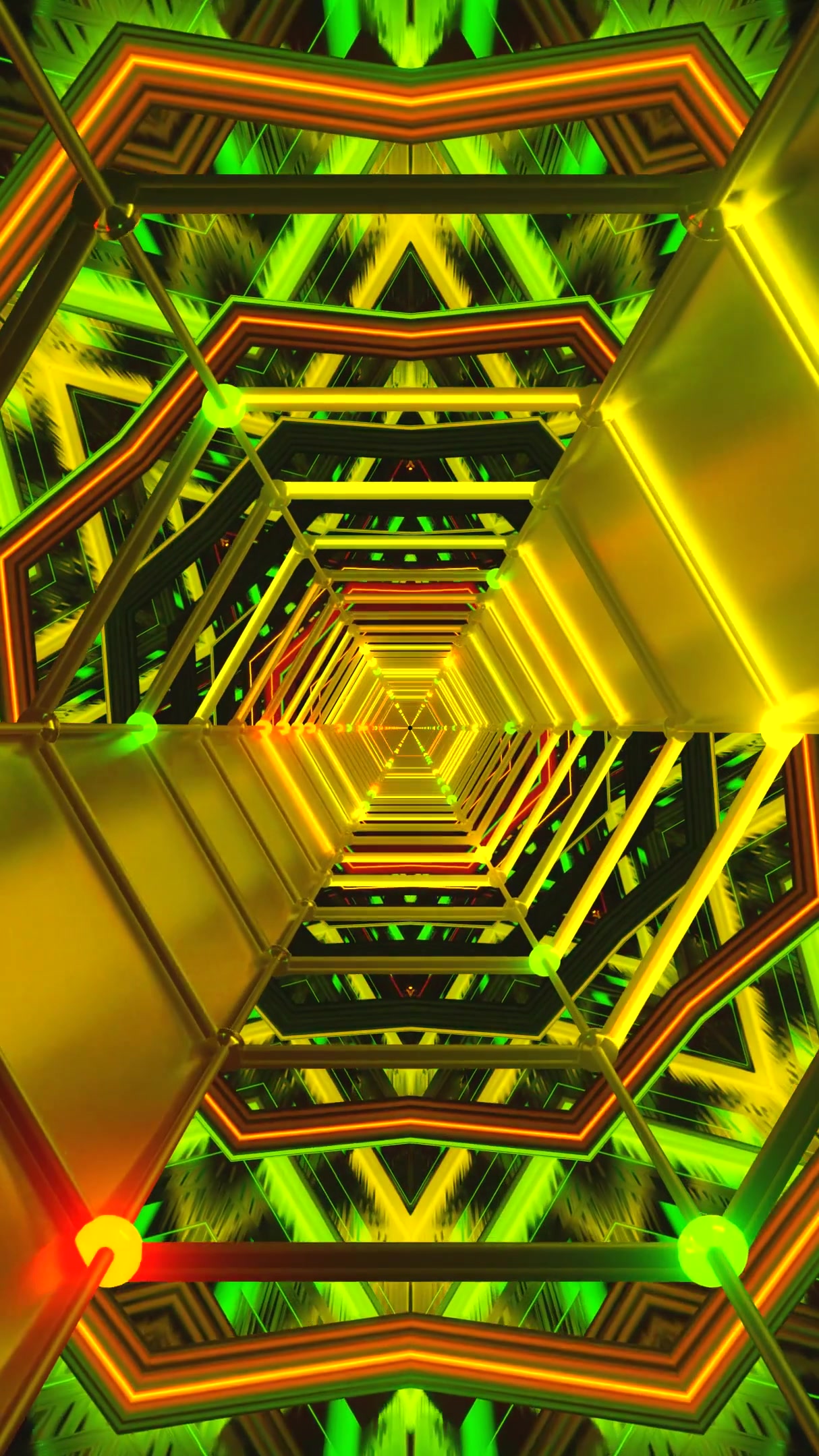 Tunnel video loop creates a vibrant, seamless experience of light and color in a dynamic, engaging digital environment