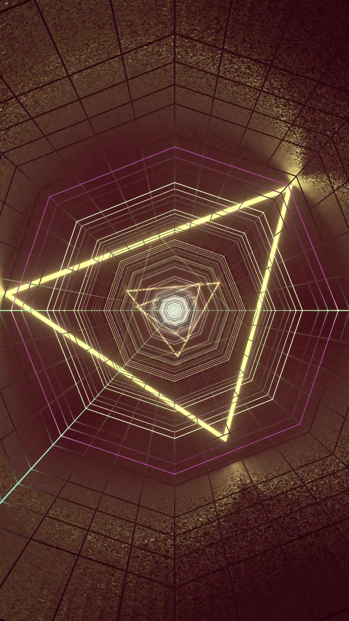 Dynamic tunnel video loop with seamless transitions and vibrant v