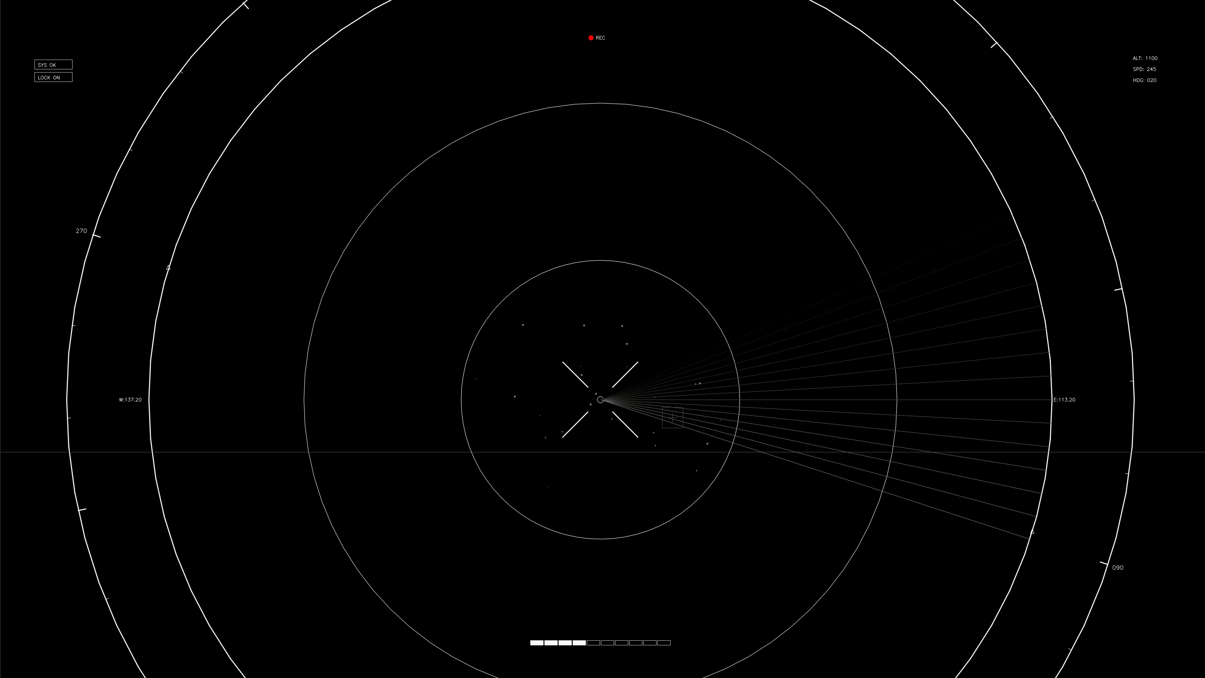 Hud elements animation for web designers and sci-fi video editing with circular patterns and lines in a dark background