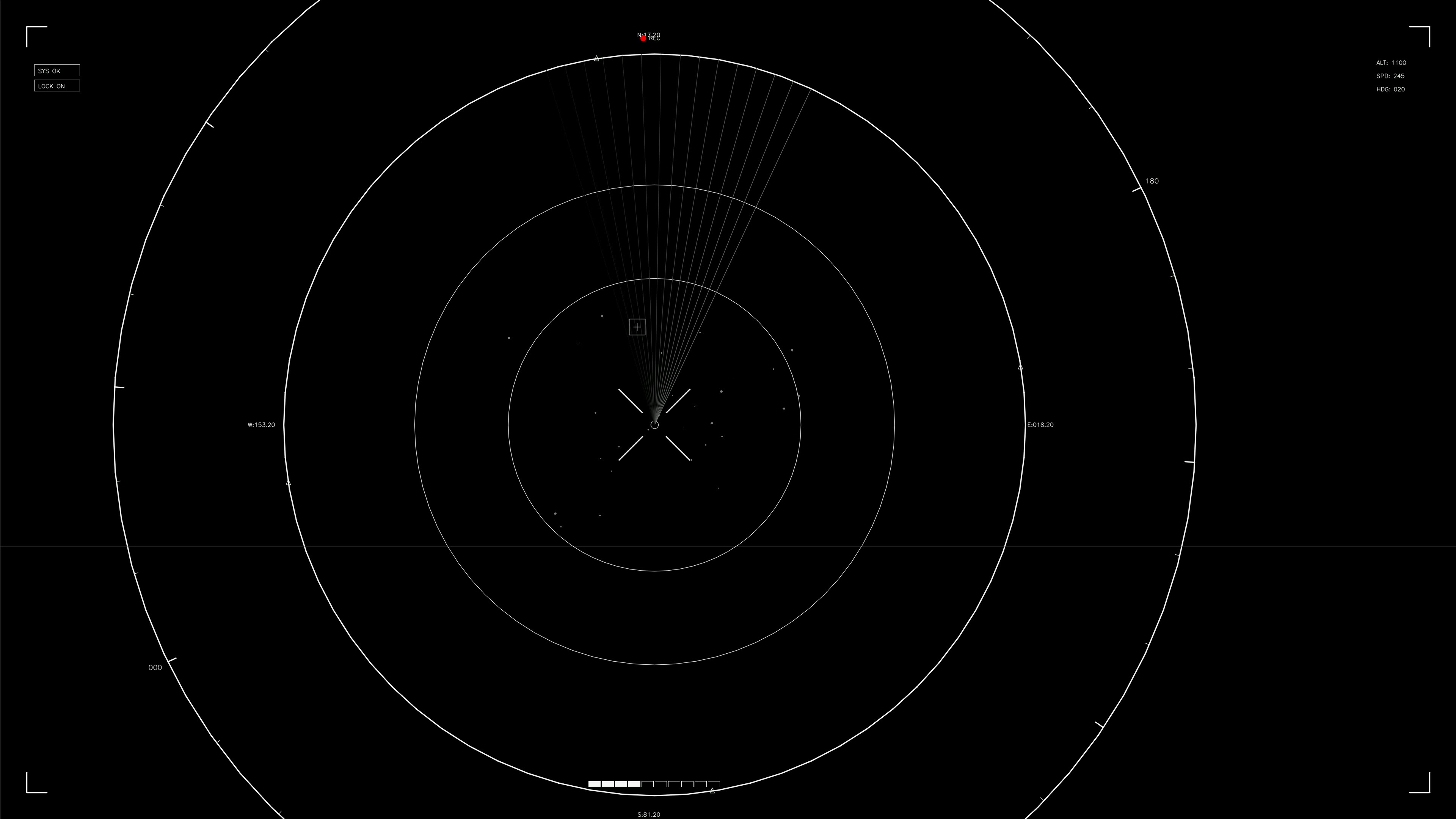 Hud elements animation for web design and sci fi video editing with radar display and circular graphics