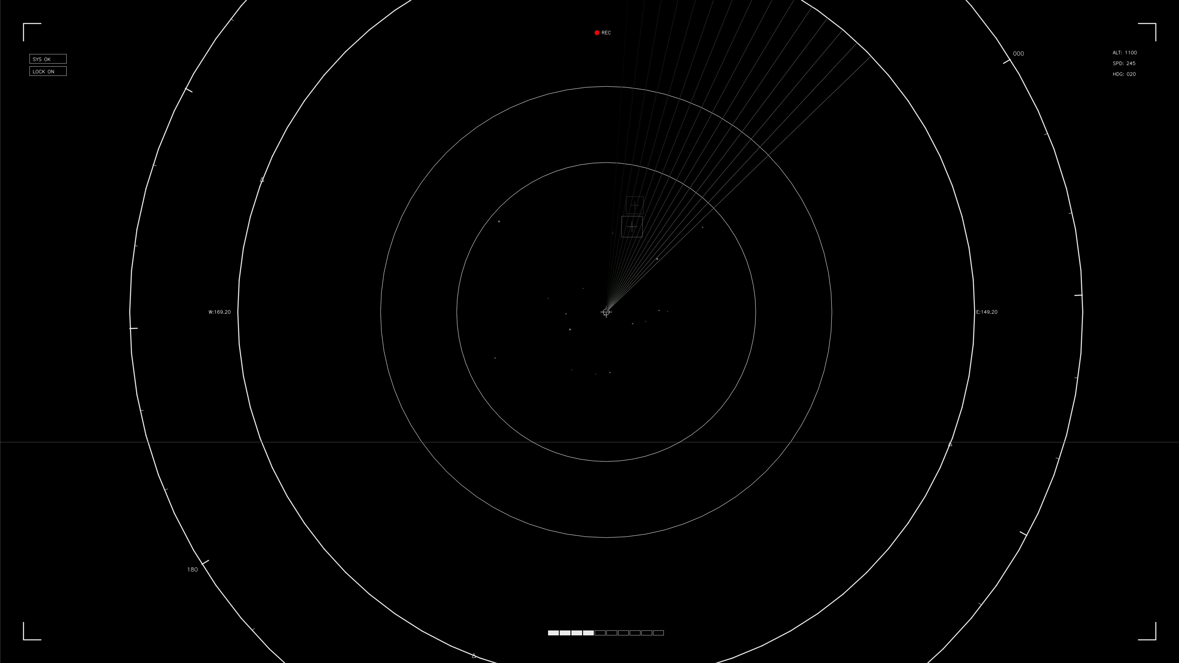 Animated hud elements used in video editing for web designers and sci-fi content creators during production