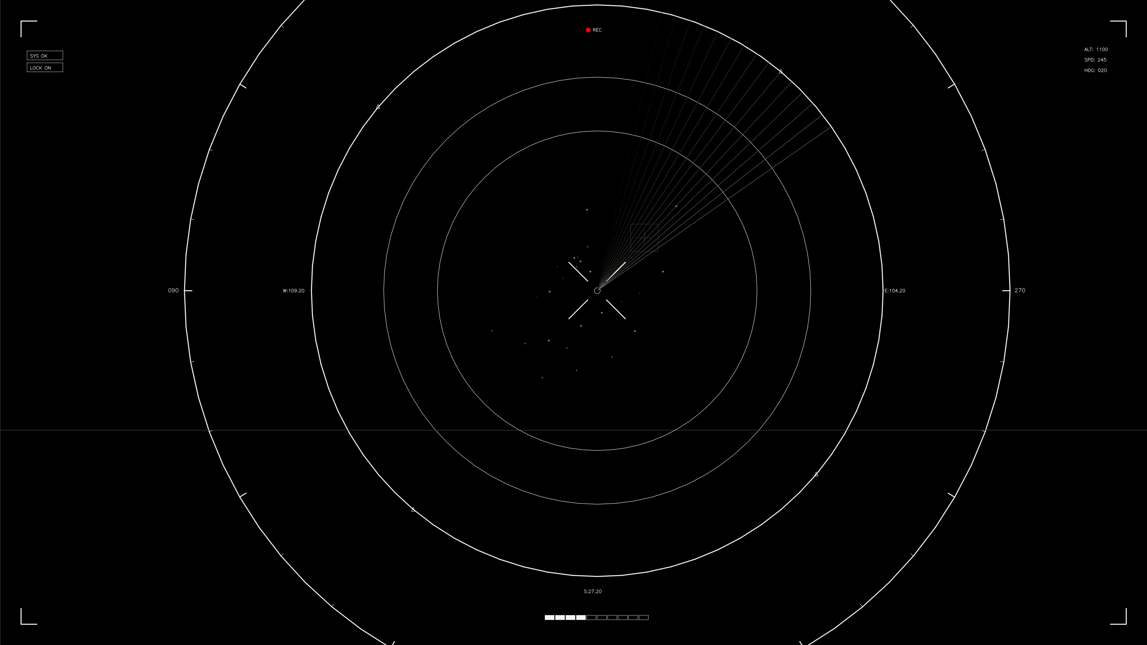 Animation of hud elements for web design and sci-fi video editing with a focus on radar display