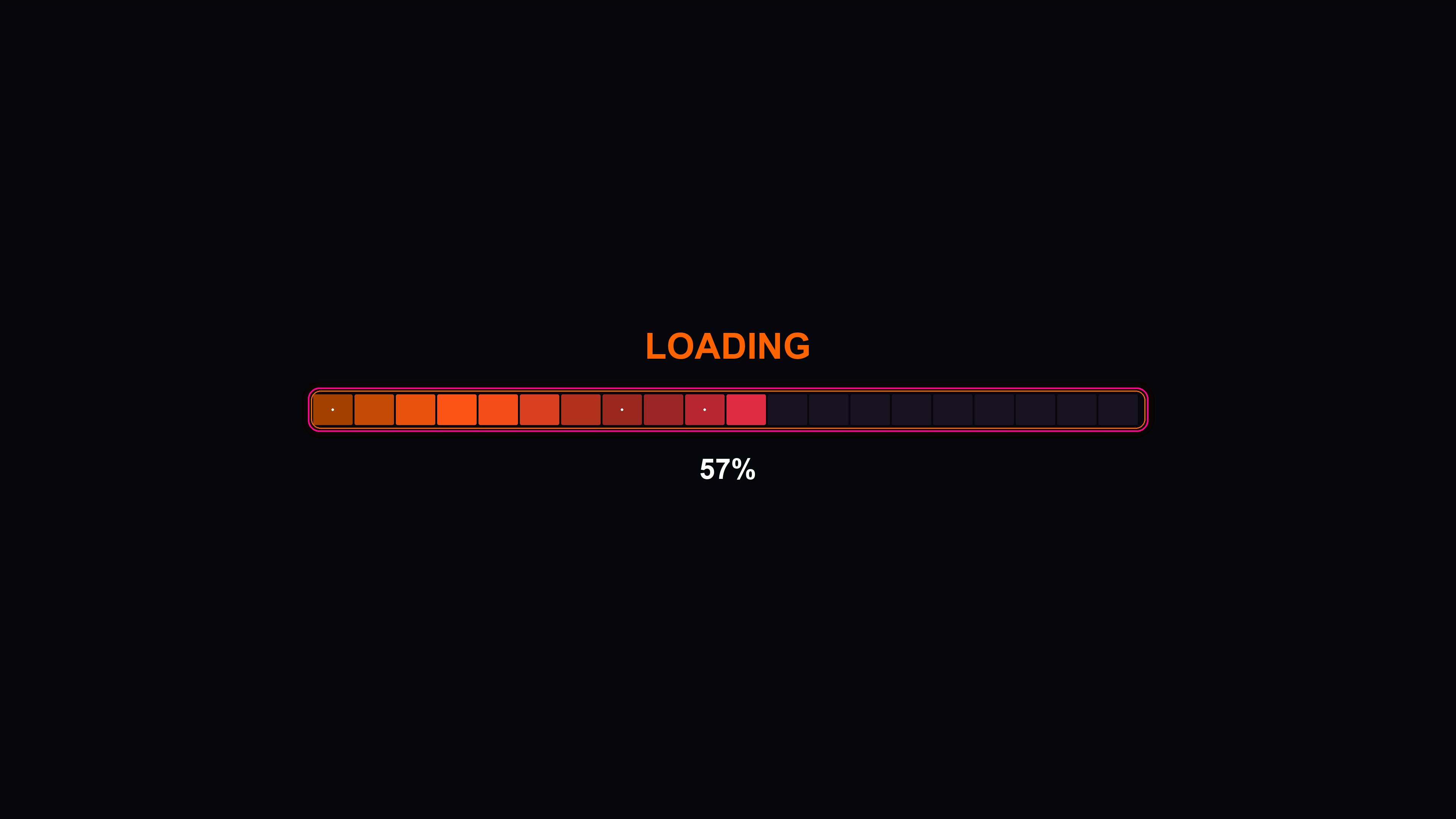 Stylish modern progressbar animation shows loading status with vibrant colors and smooth transitions in a digital space