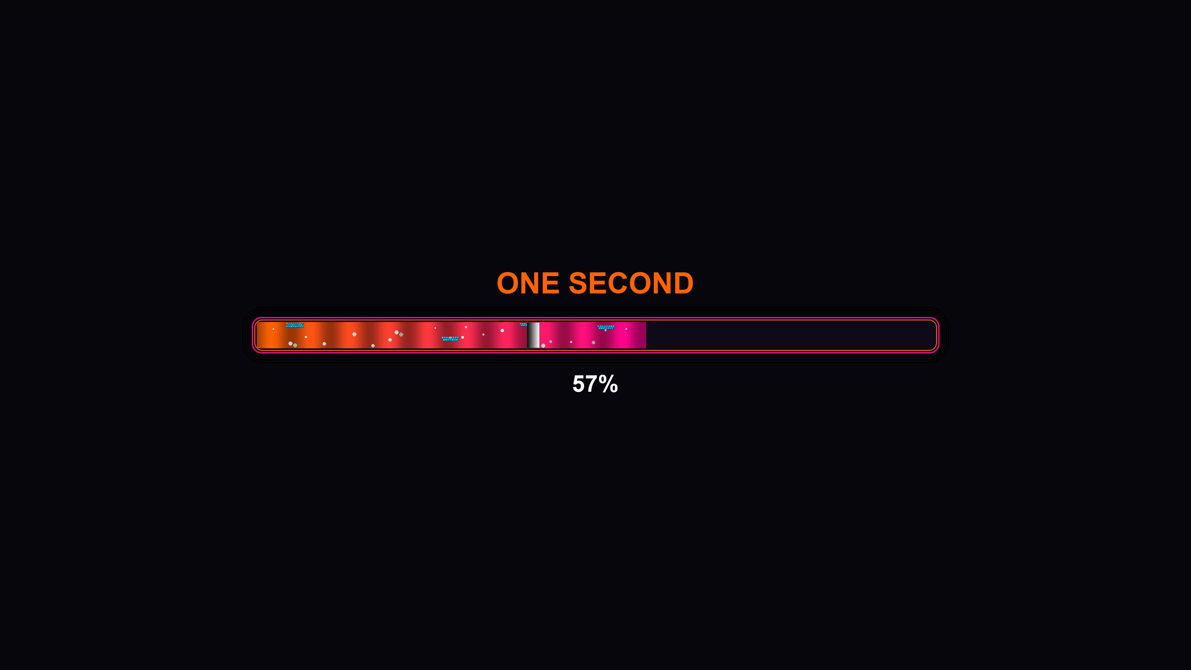 Stylish modern progressbar animation showcasing vibrant colors over a one second duration