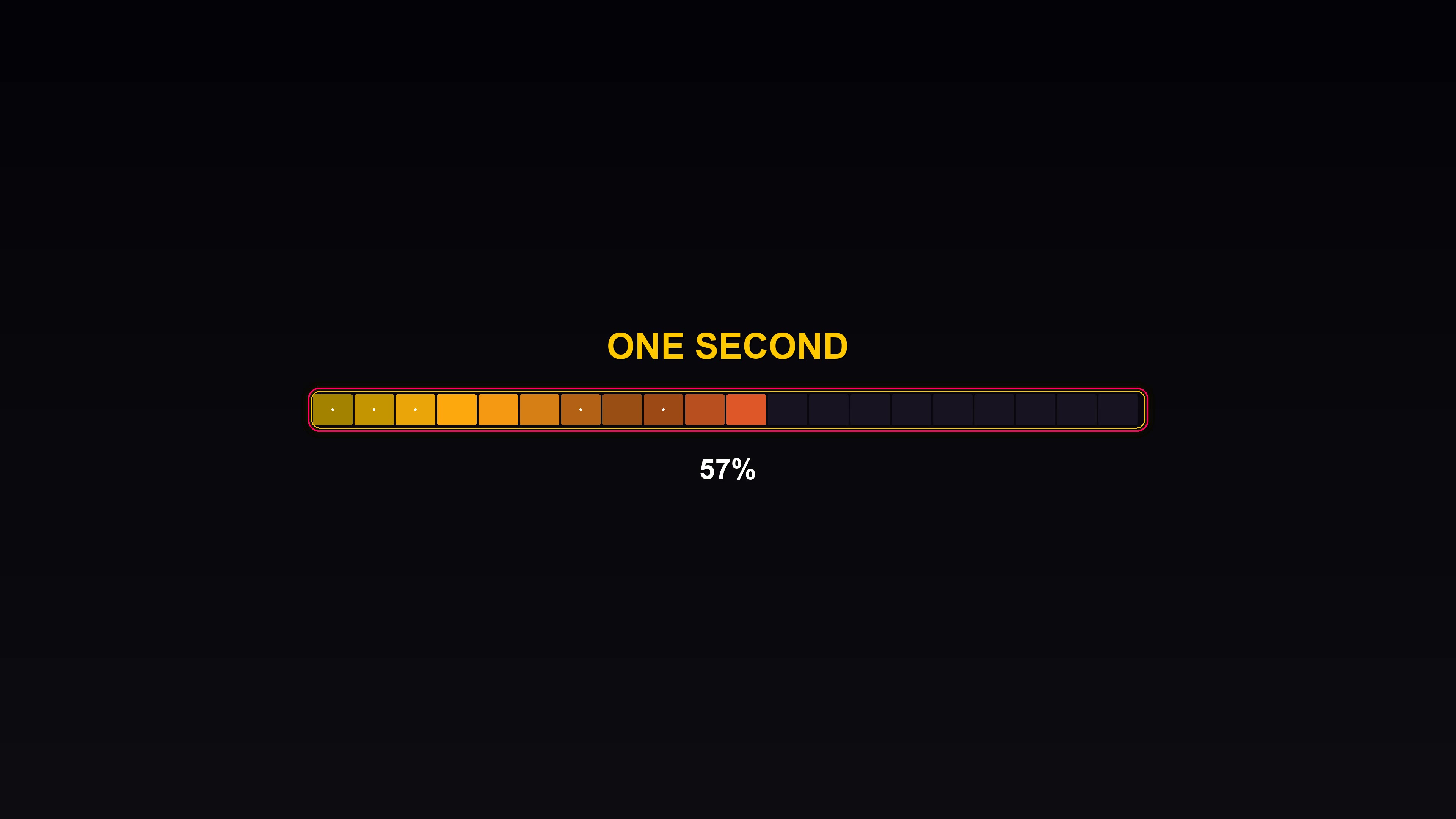 Stylish modern progressbar animation with vibrant colors showcasing progress and time indicators in a digital display
