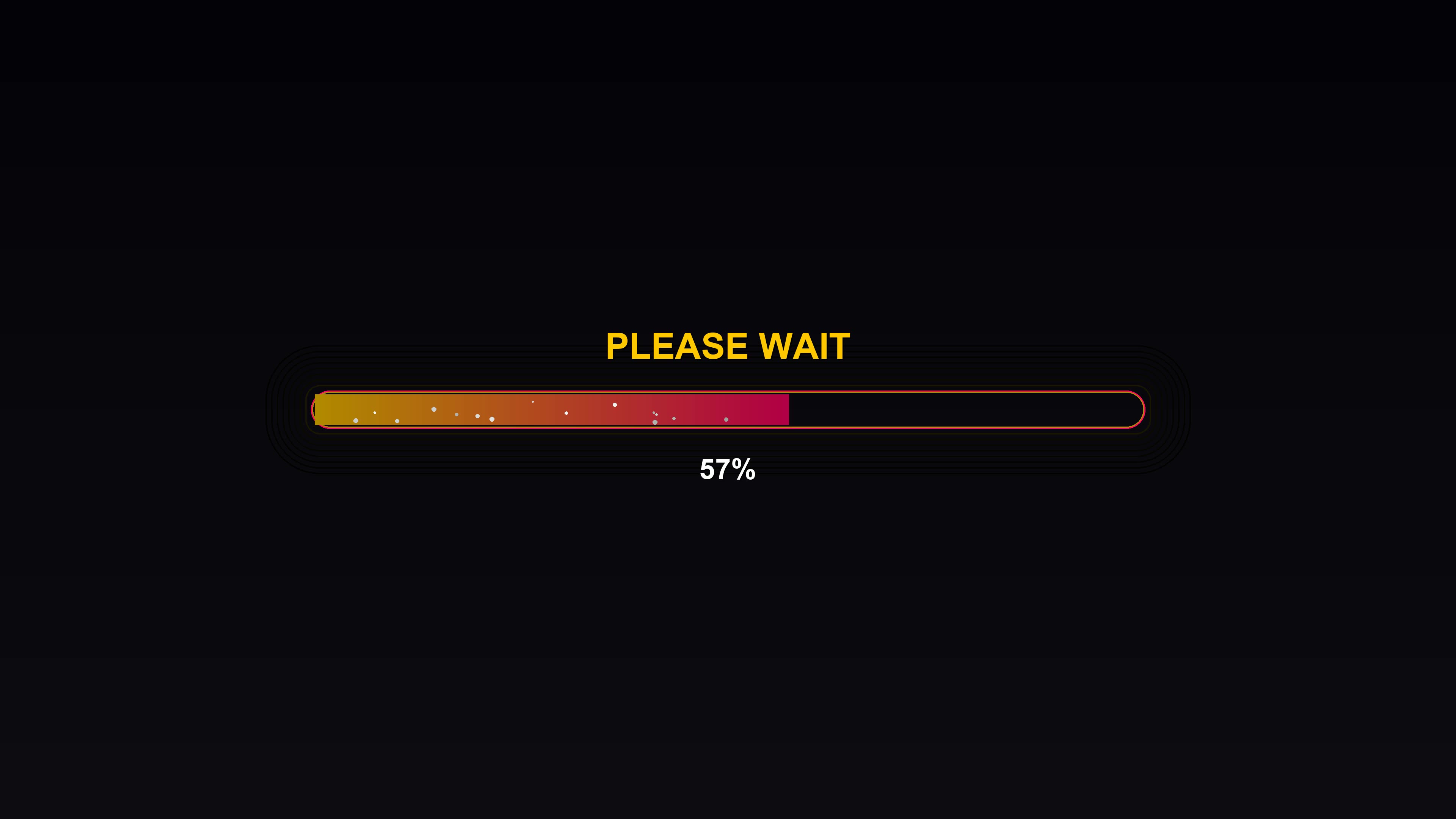 Stylish modern progressbar animation with vibrant colors showing a loading screen in a digital environment