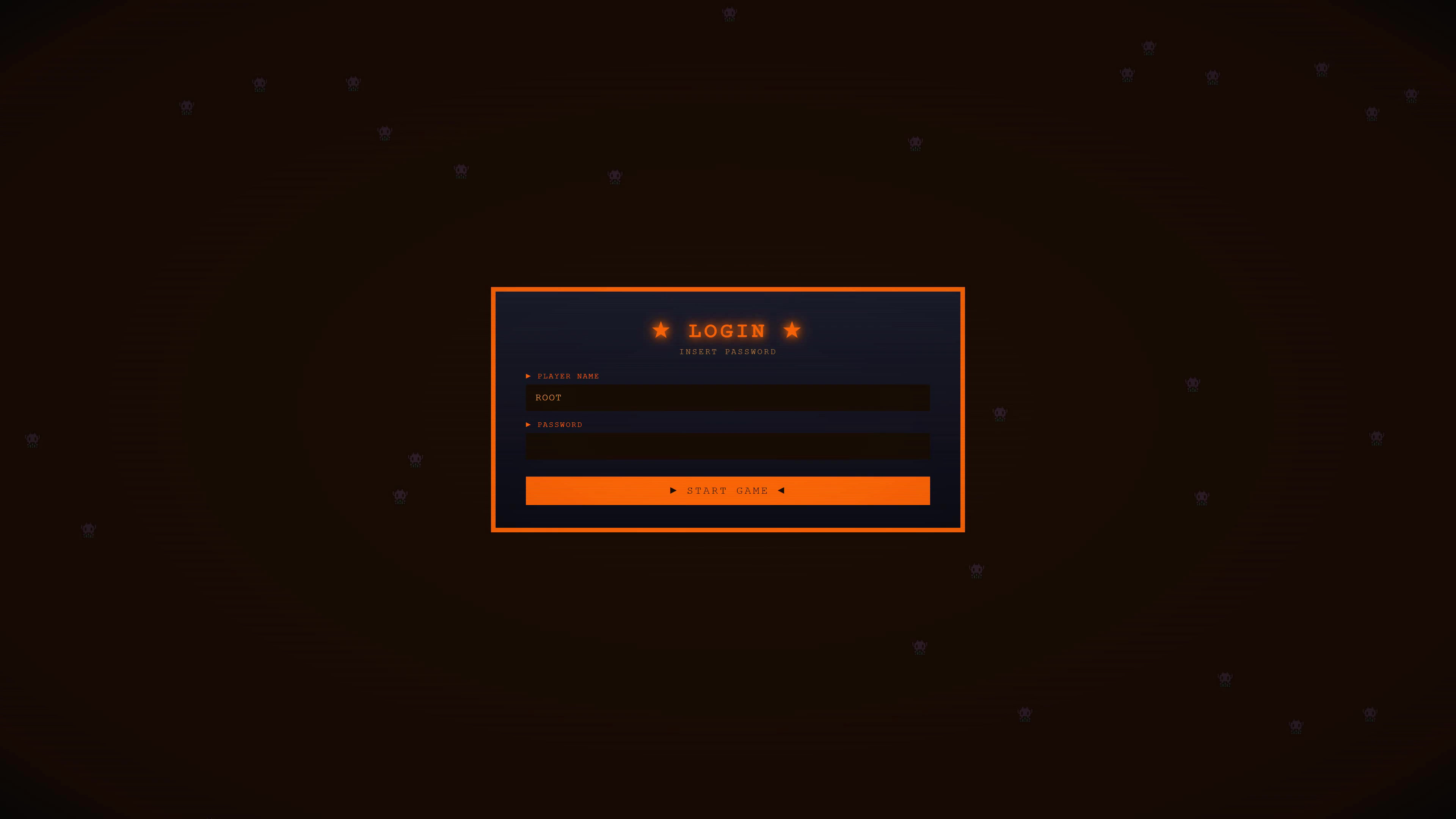 Admin computer login screen shows hack animation during user access attempt and system breach process
