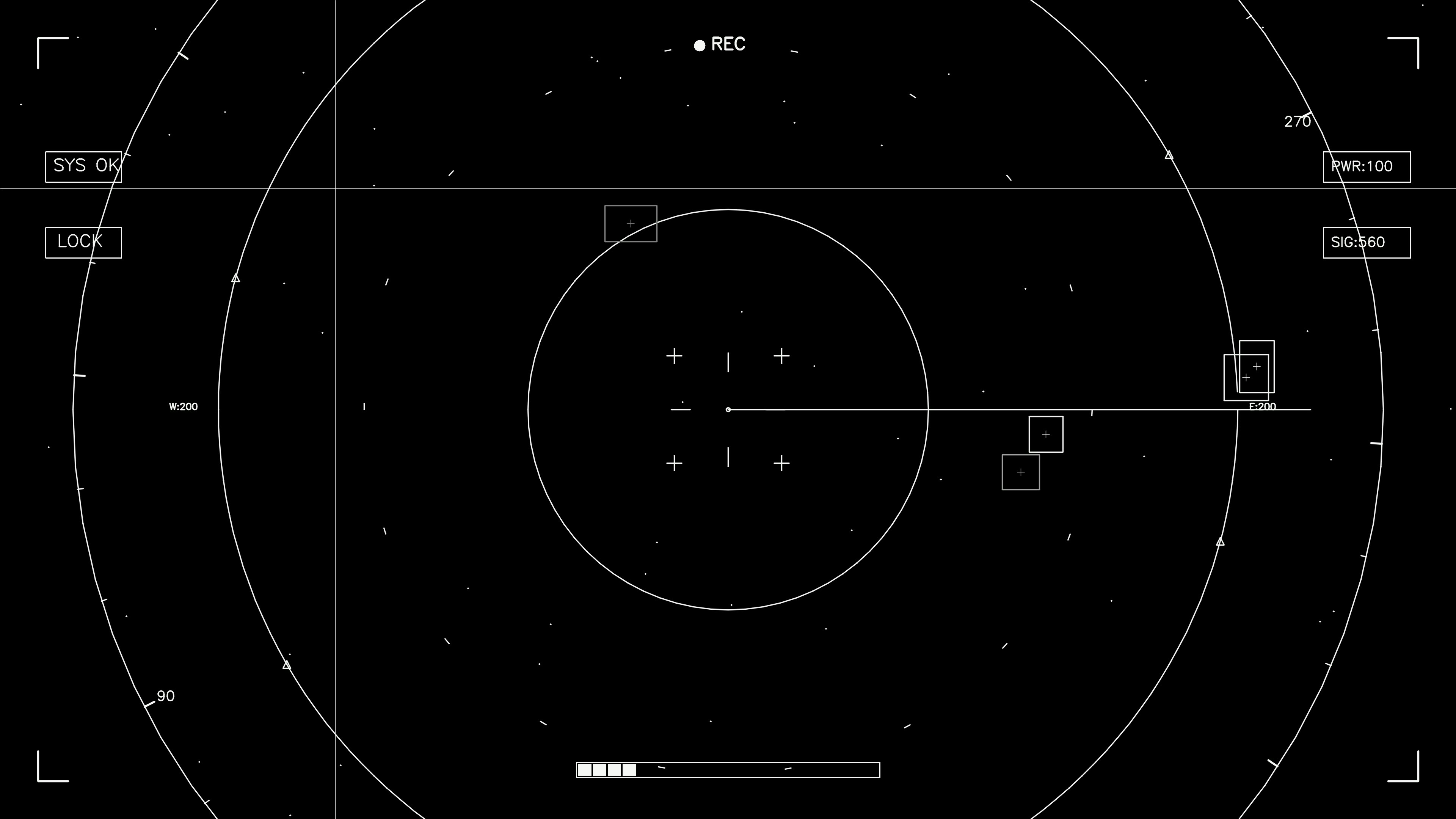 Hud elements animation for webdesign and sci-fi video editing for online creative projects