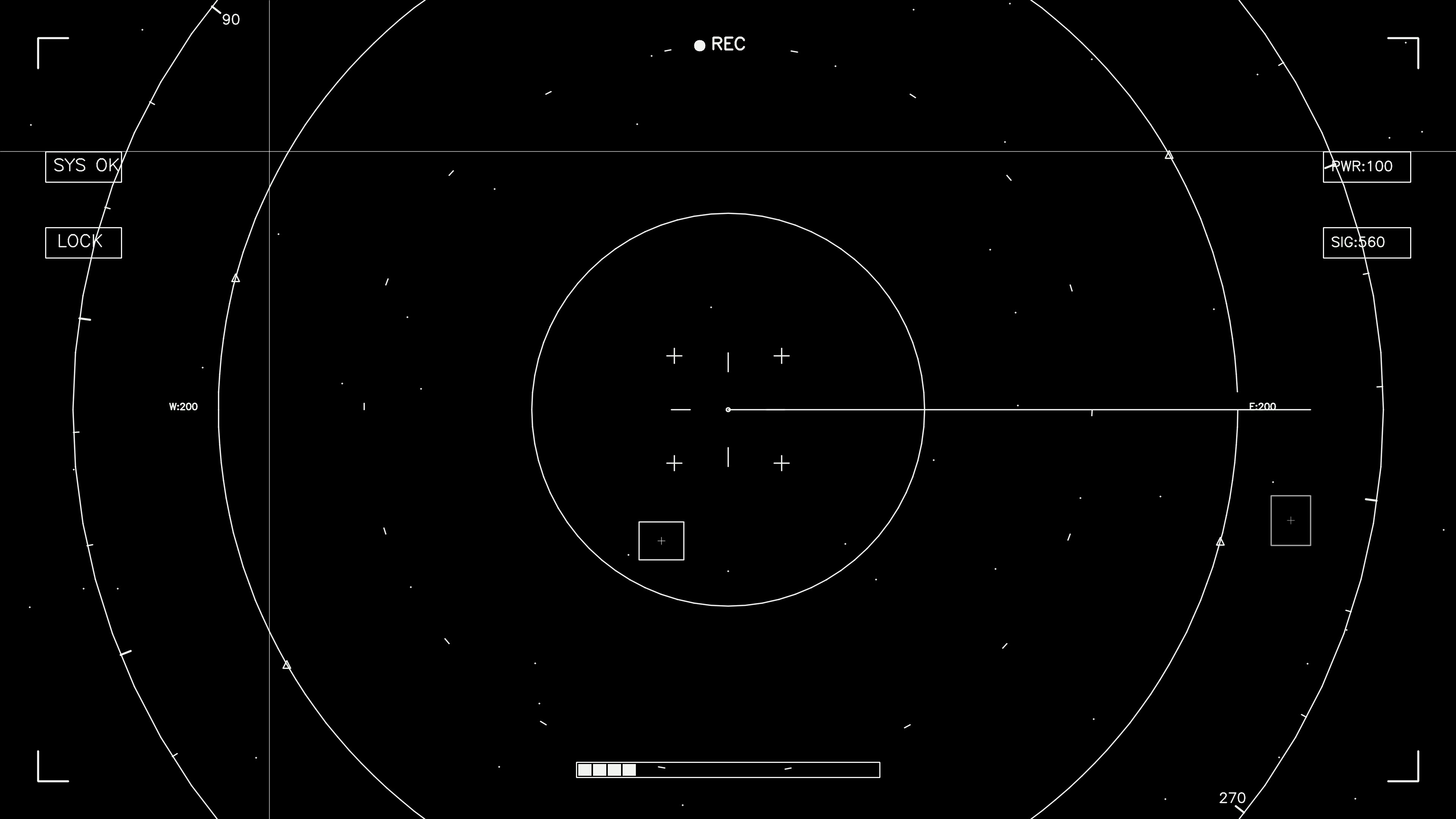 Hud elements for web designers and sci-fi video editors in an animated format used for digital media creation