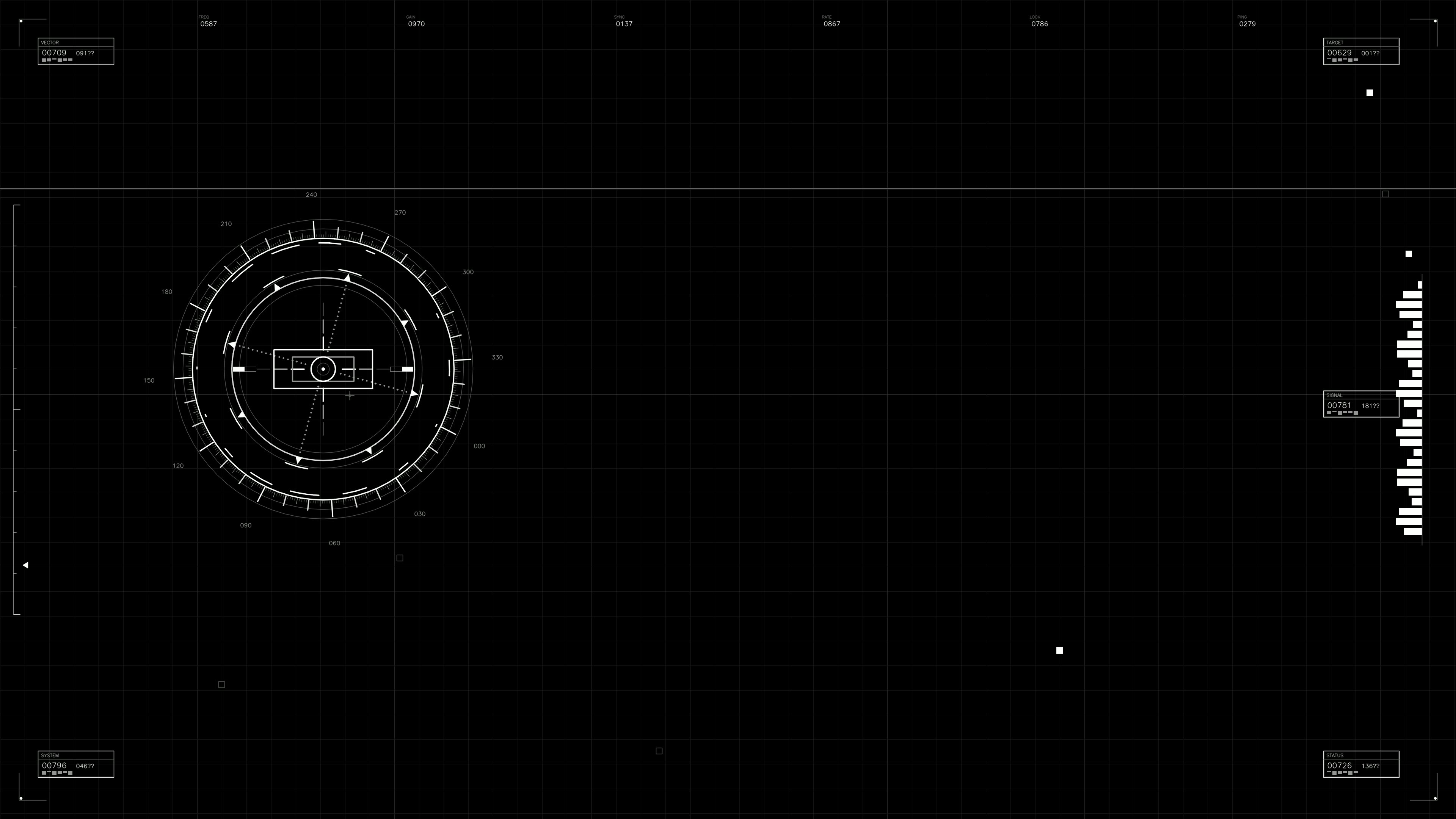 Military gui war stock footage hud animation for science fiction production with technical design elements and data display