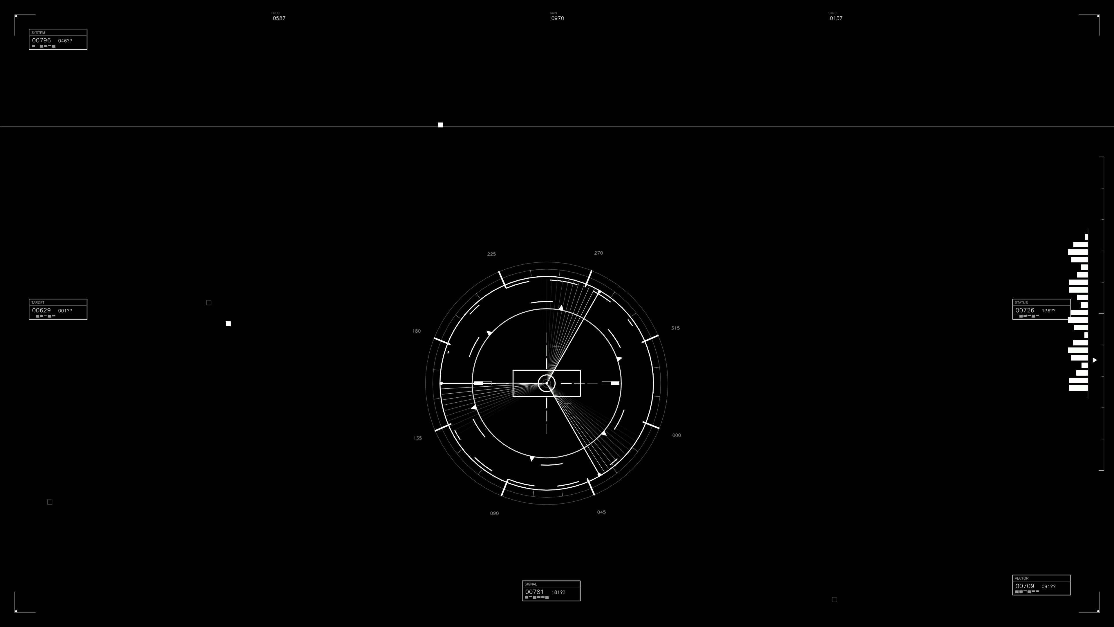 Military gui war stock footage hud animation for science fiction production with interactive elements and digital display