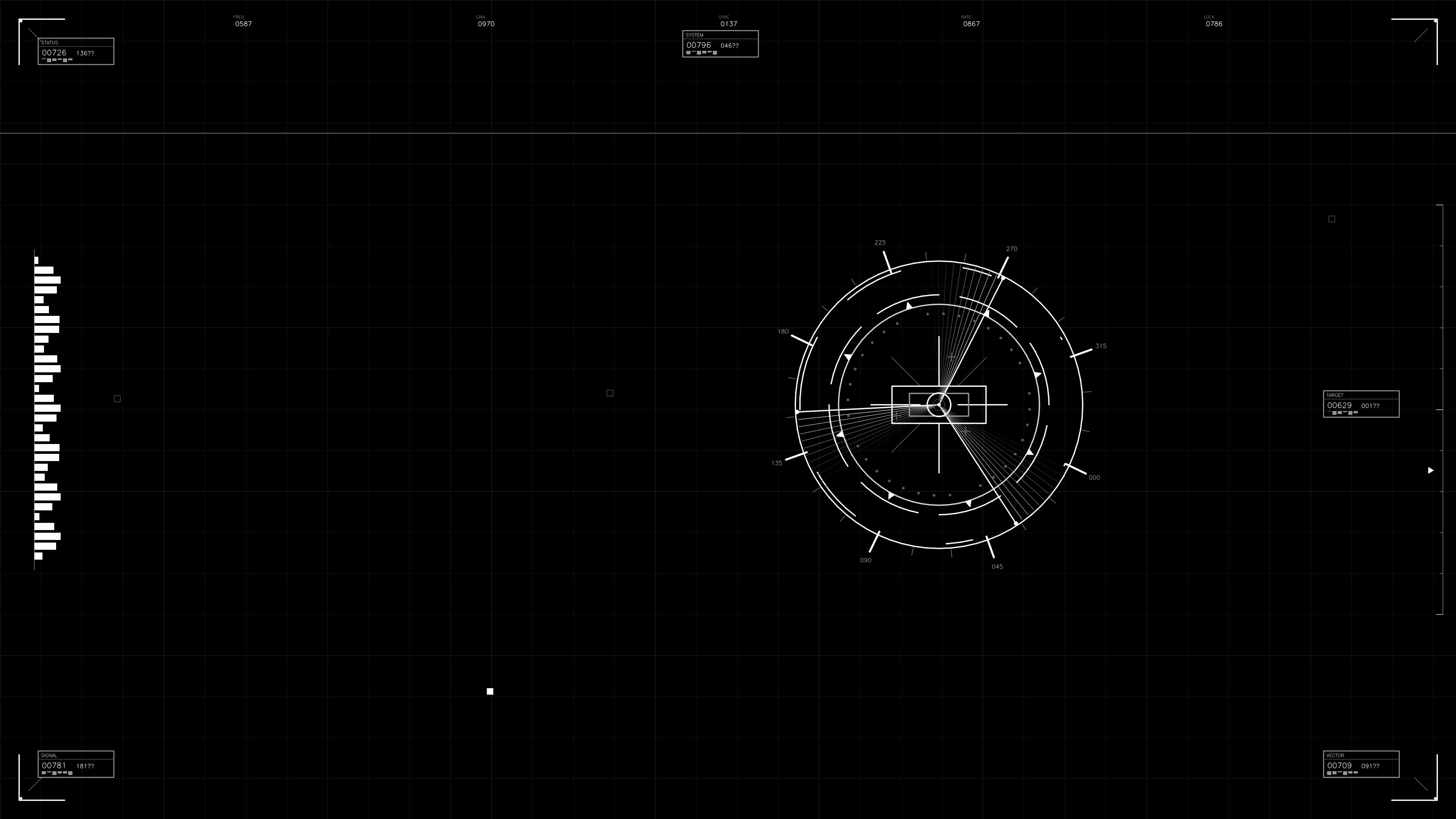 Military HUD animation for science fiction production featuring data display and tracking elements in a dark setting