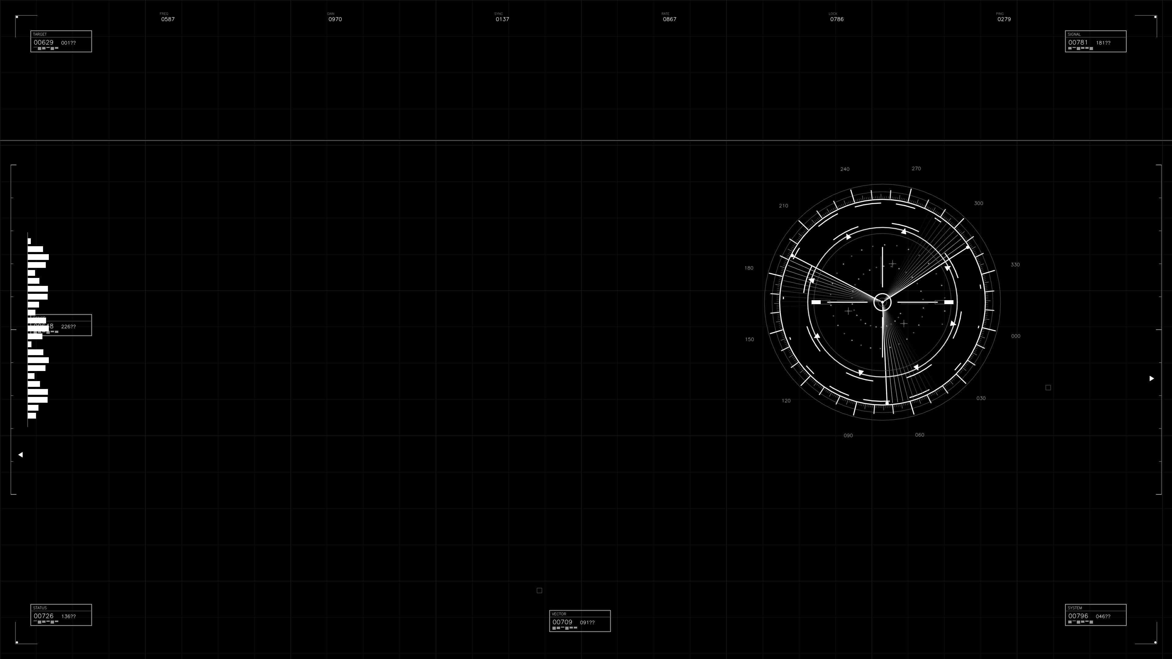 Military HUD animation for war stock footage in science fiction production with various graphic elements