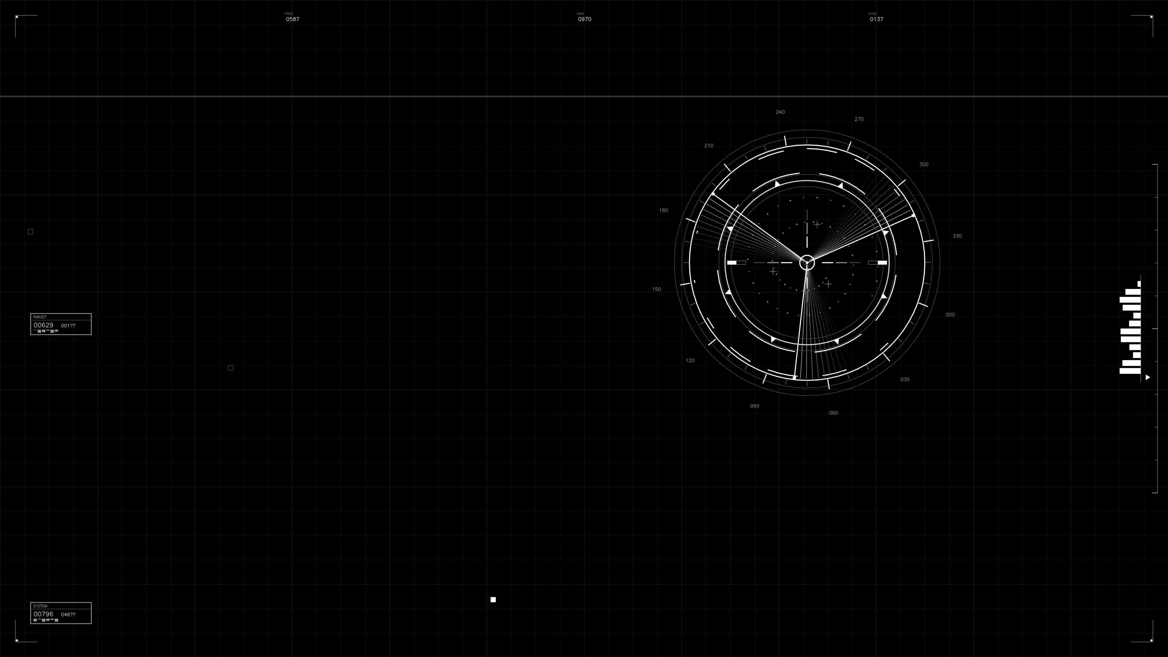 Military gui war stock footage hud animation for science fiction production featuring radar and data visualization elements