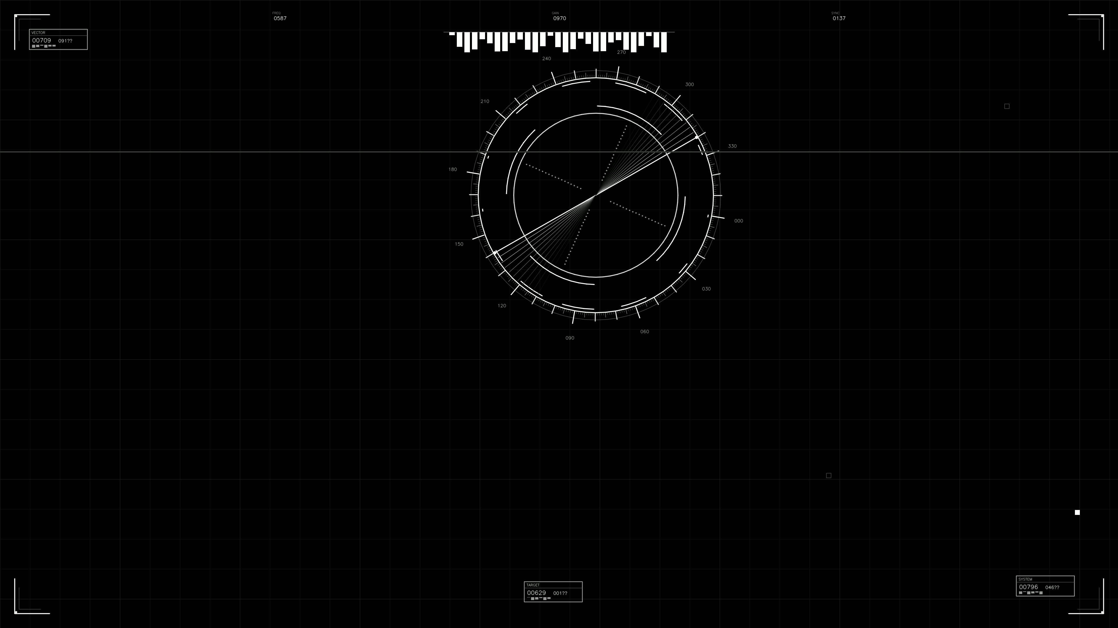 Military gui war stock footage displays hud animation for science fiction production in a digital environment