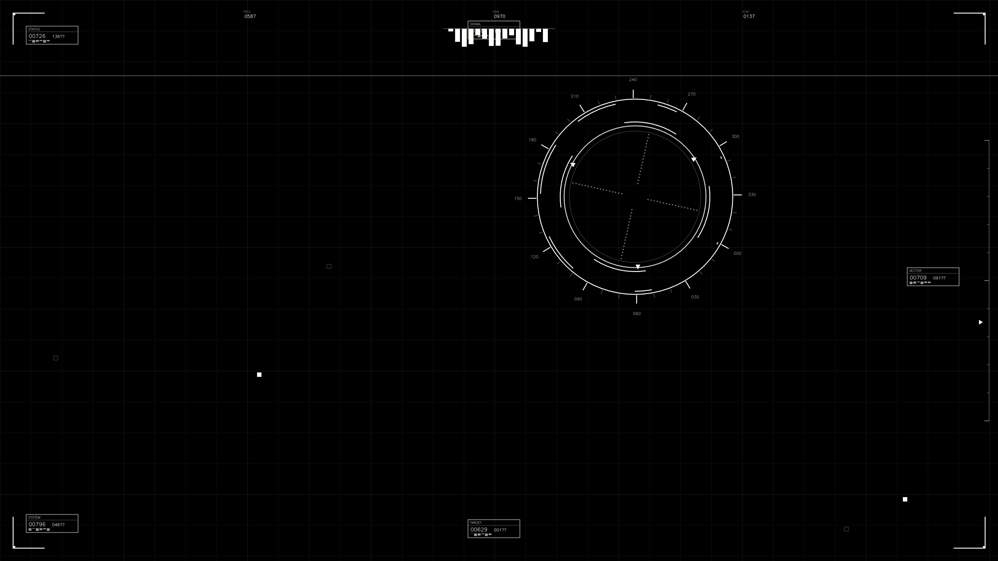 Military gui war stock footage hud animation for science fiction production showing data display and interface elements