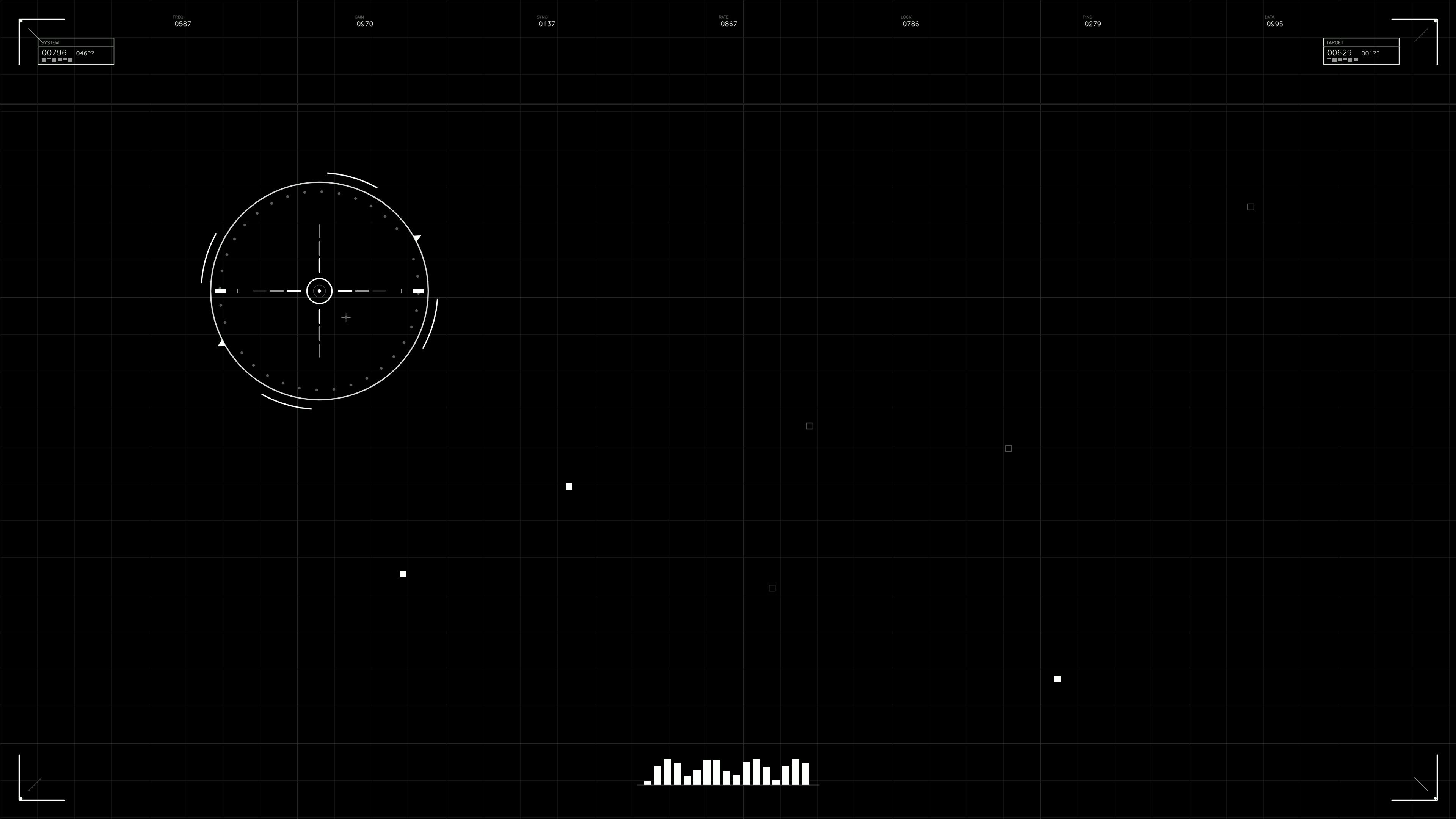 Military graphical user interface war stock footage for science fiction production with hud elements and animated displays