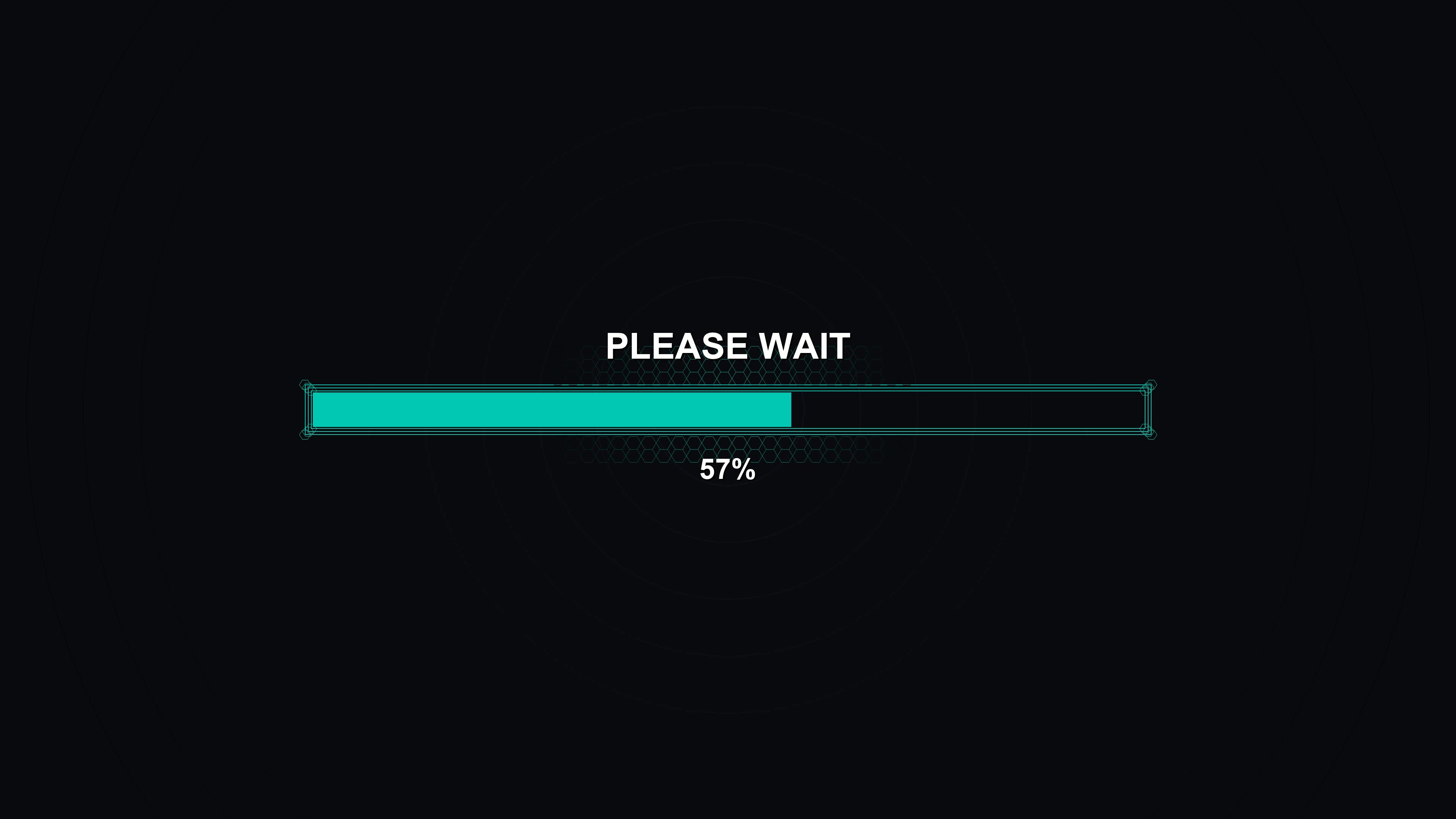 Progress bar animation shows loading status in science fiction setting for digital interfaces and applications