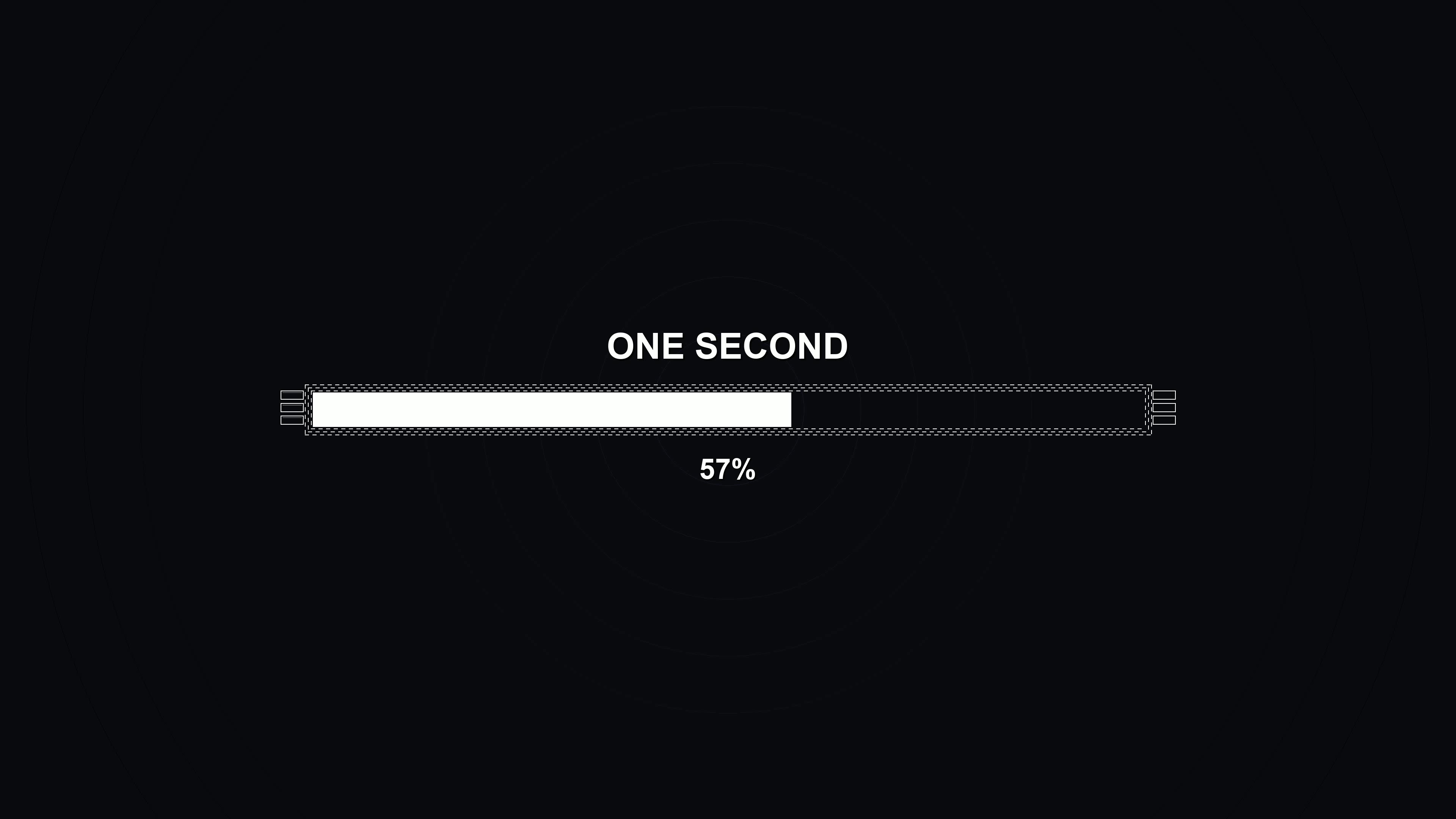 Progress bar animation for science fiction settings measuring time and completion status in a digital interface design