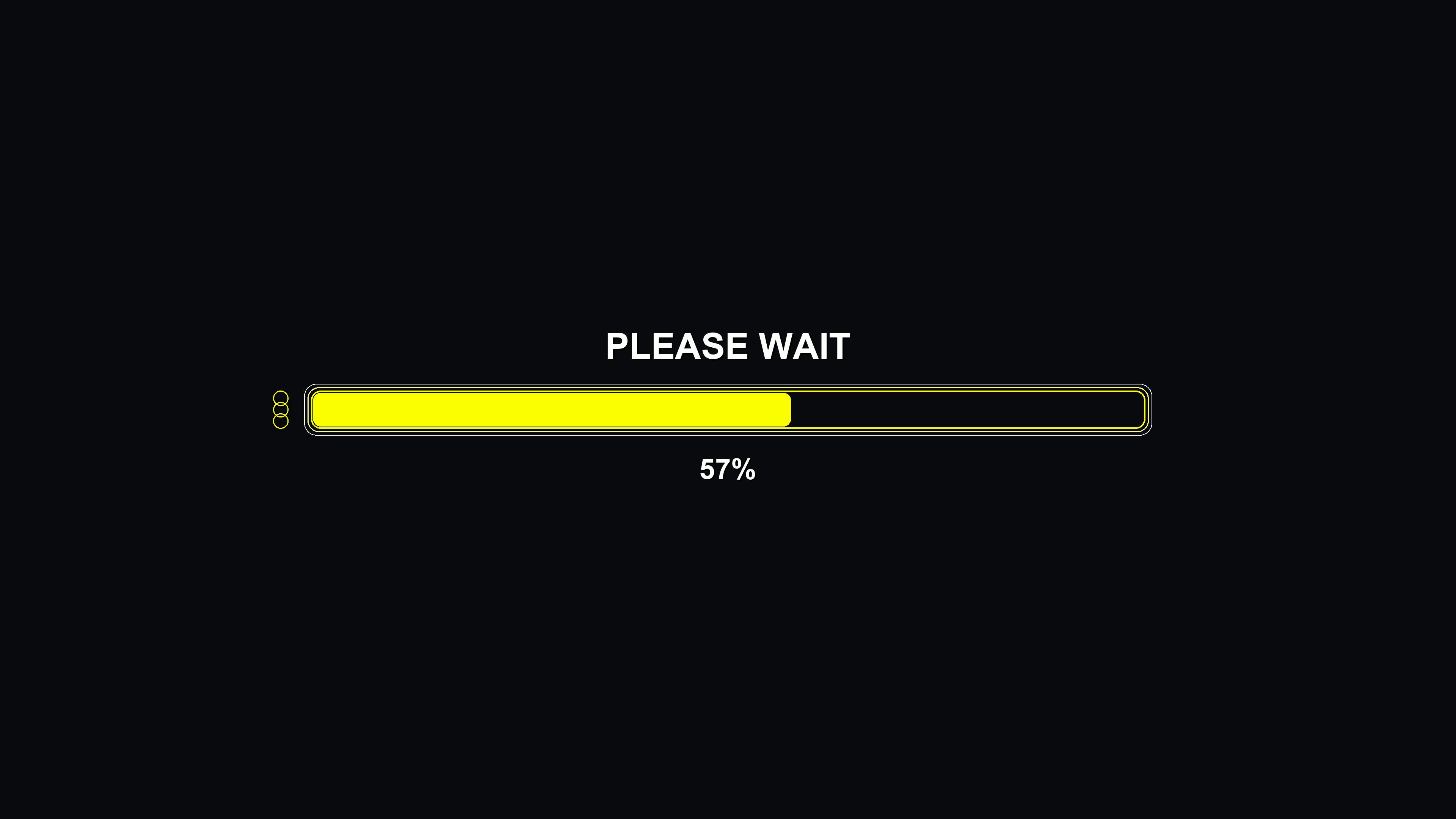 Loading bar animation for science fiction interfaces and technology displays in futuristic settings