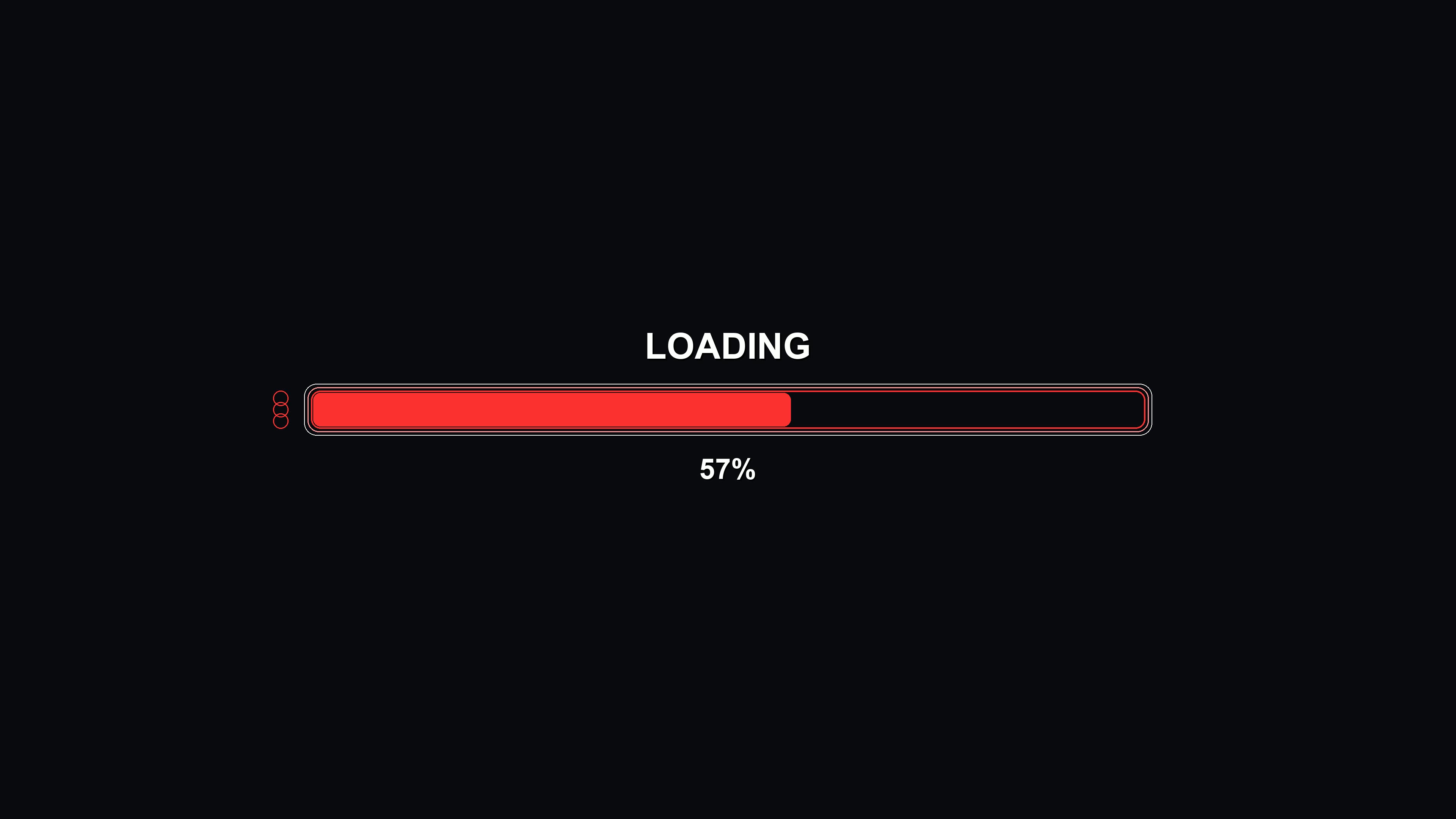 Cool loading bar animation that showcases a science fiction progress bar in a dark environment for futuristic settings