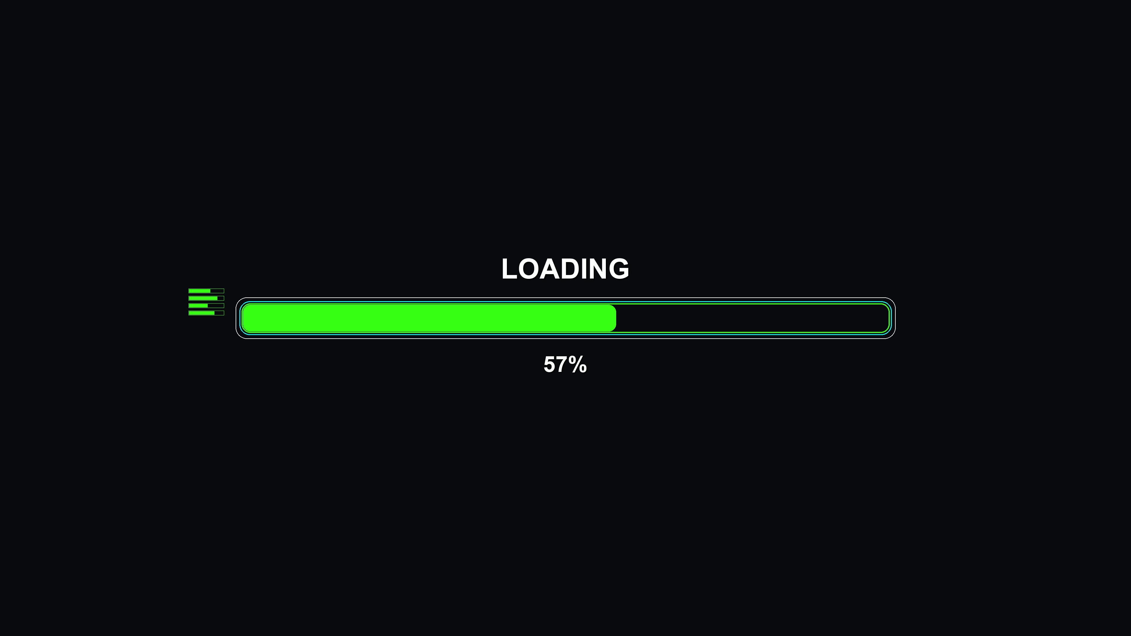 Cool loading bar animation for science fiction settings showing progress and visual cues
